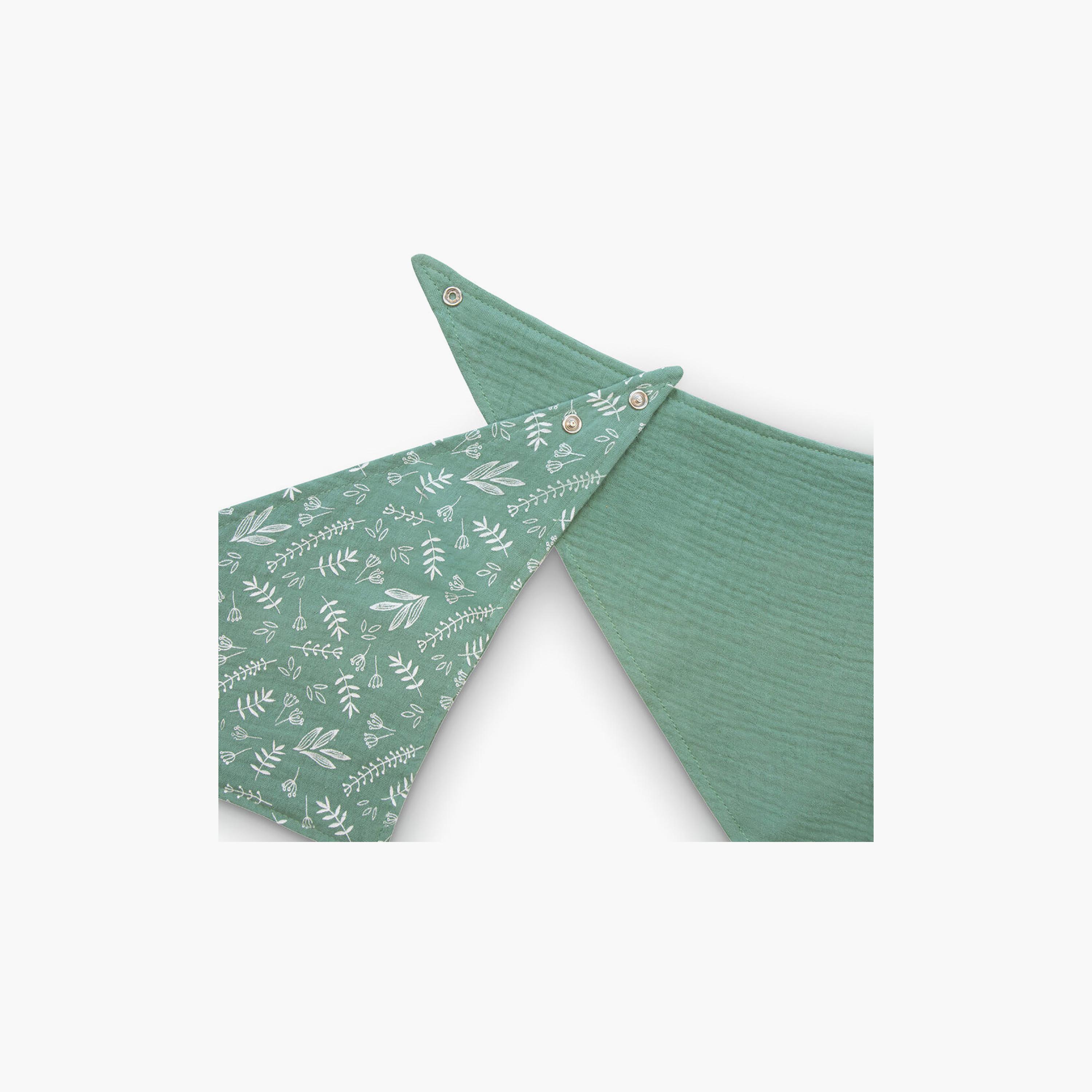 Baboo 2-Piece Double Layer Muslin Bandana Bib Set - Peachy Keen - 0 Months+-baby-feeding-bibs-image-4
