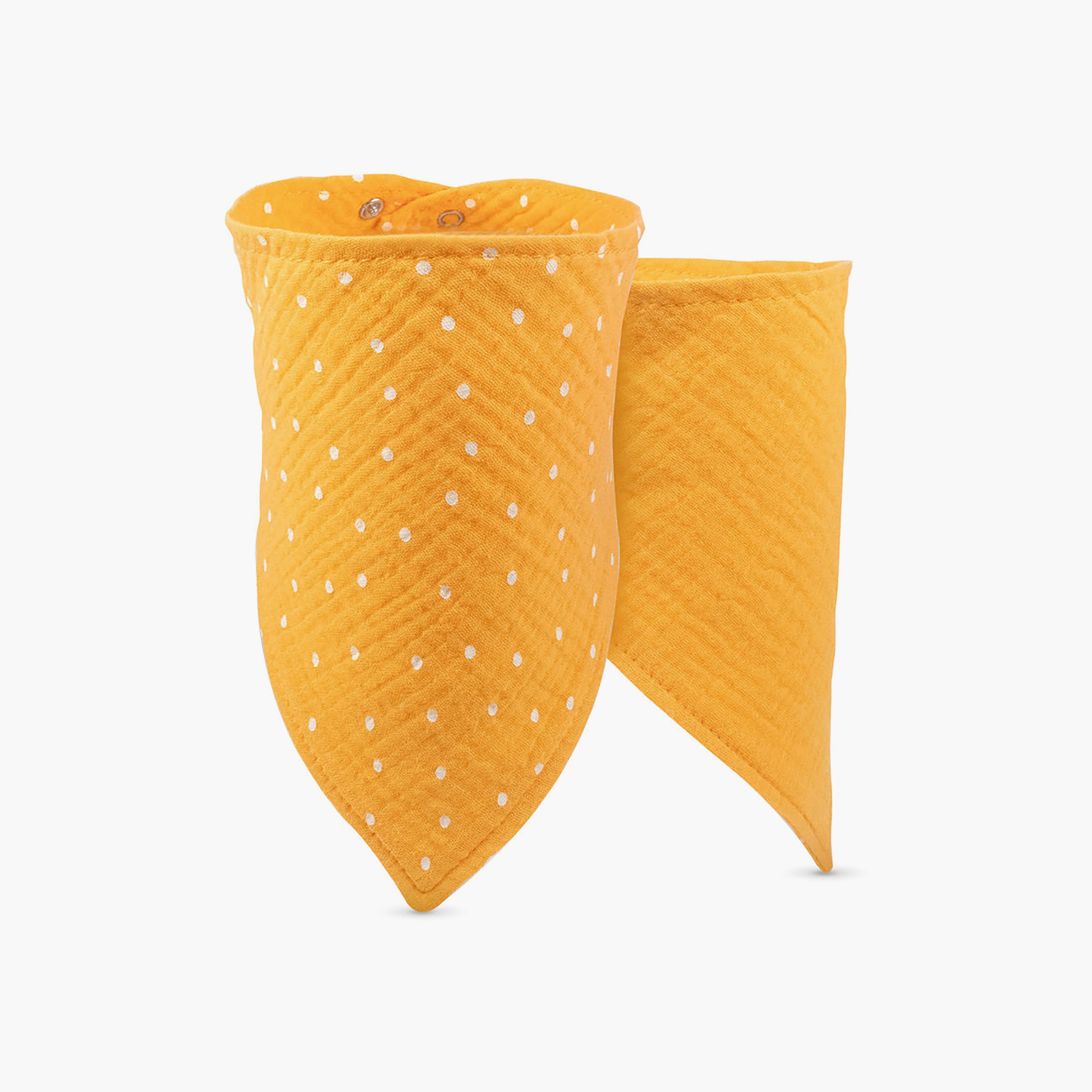 Baboo 2-Piece Double Layer Muslin Bandana Bib - Peachy Keen - 0 Months+-baby-feeding-bibs-image-2