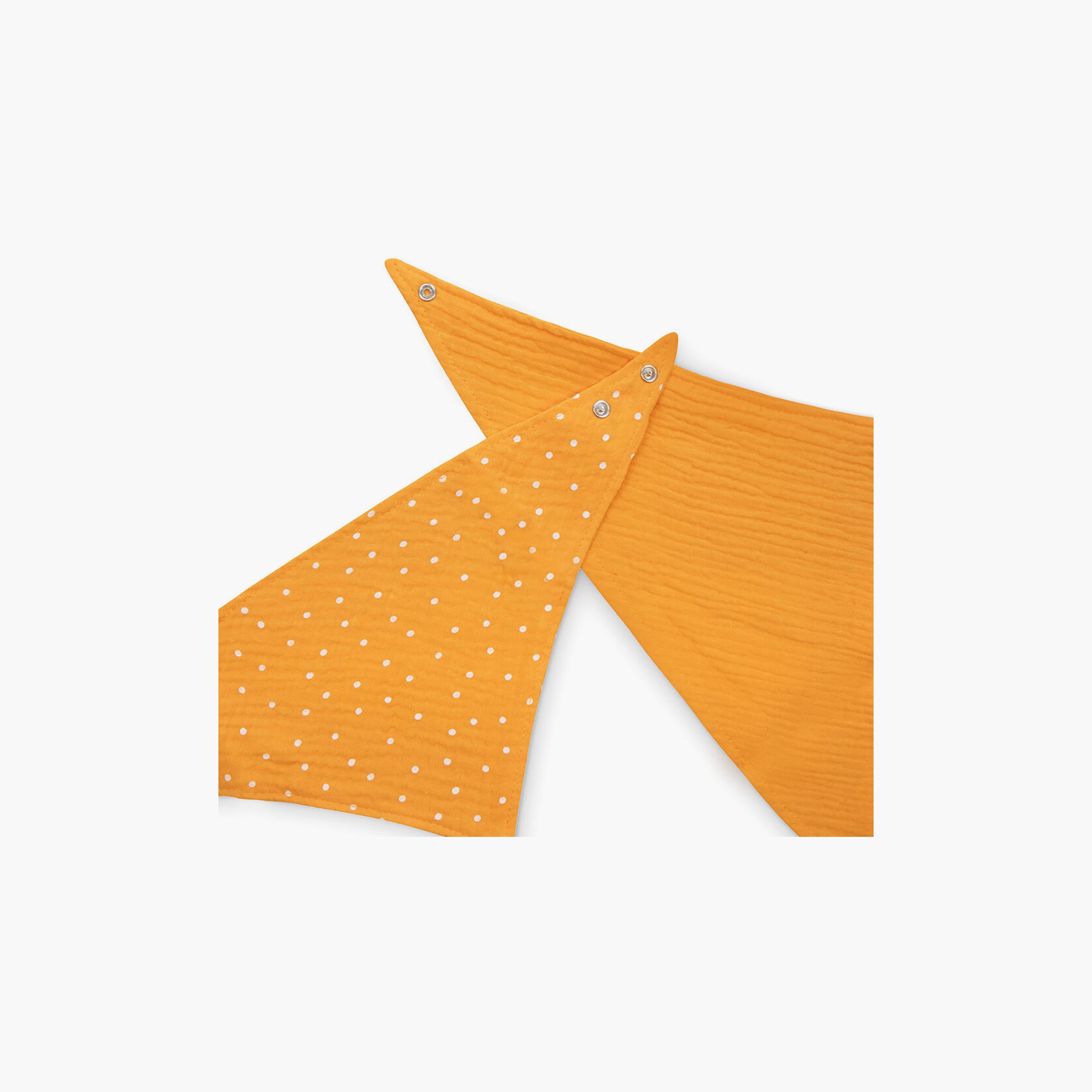 Baboo 2-Piece Double Layer Muslin Bandana Bib - Peachy Keen - 0 Months+-baby-feeding-bibs-image-4