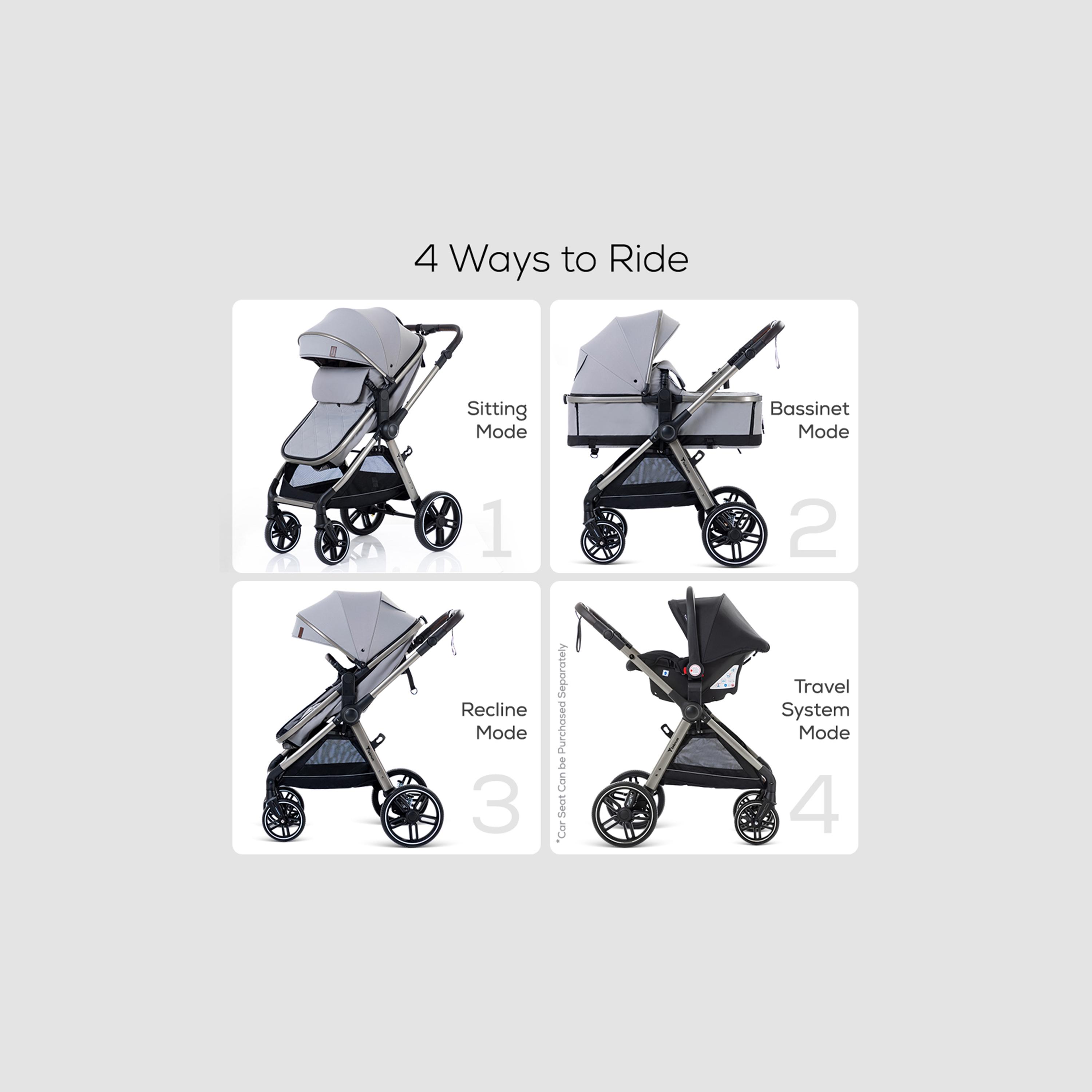 Teknum 3-In-1 Travel Prime Stroller-baby-gear-strollersandprams-strollers-image-4
