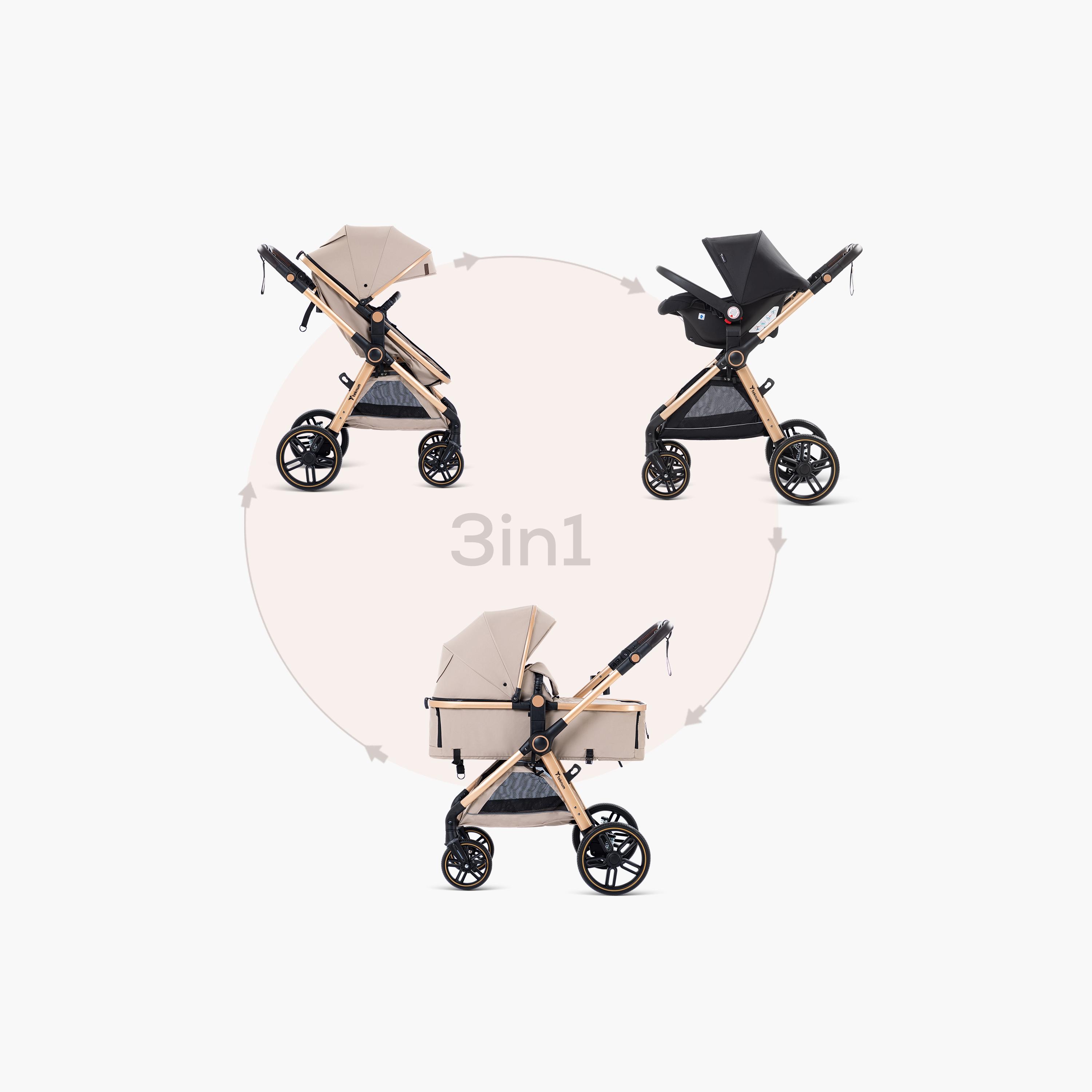 Teknum Travel System with 3-In-1 Prime Stroller, Adaptor & Infant Car Seat-baby-gear-strollersandprams-travelsystems-image-4