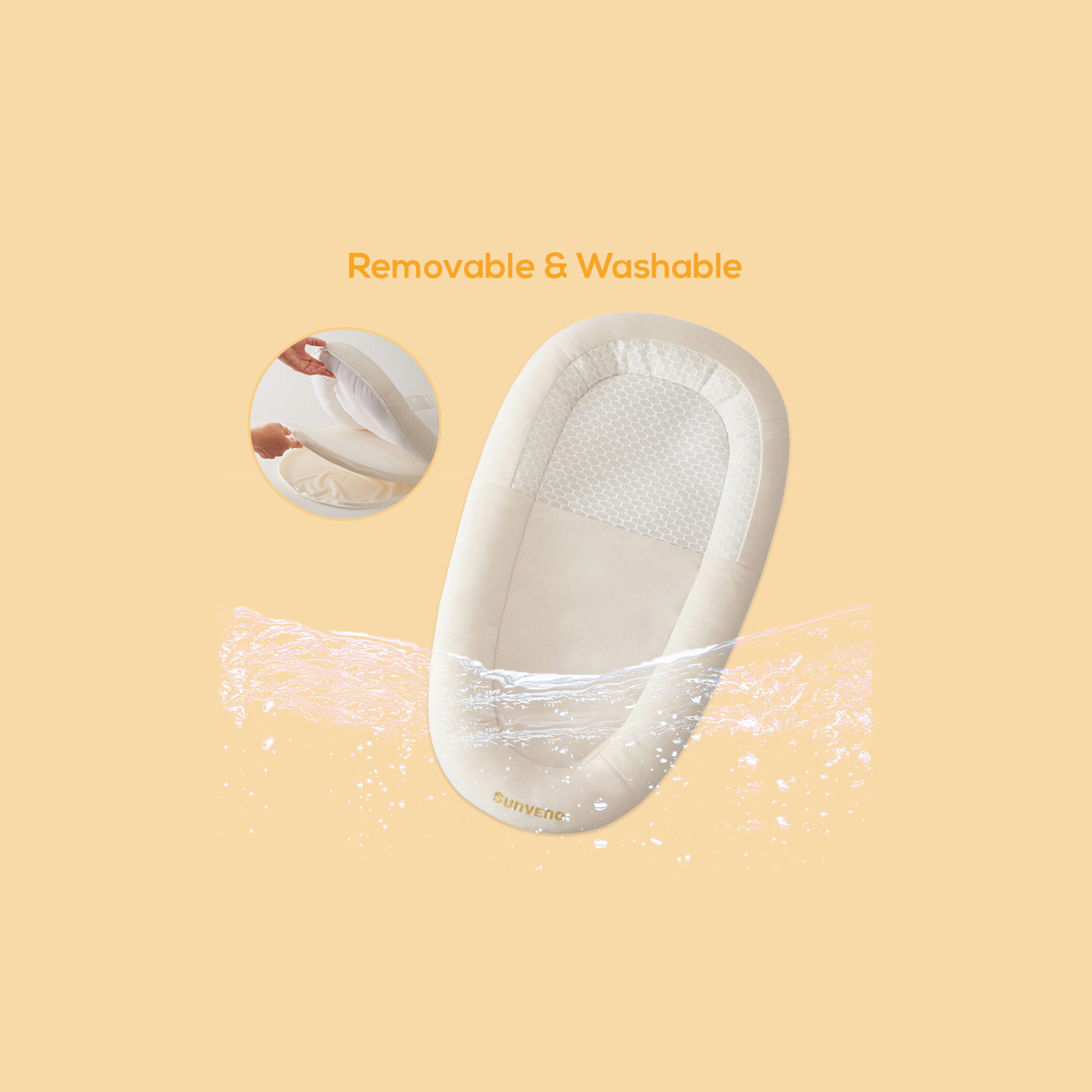 Sunveno Newborn Baby Bed - White - 0-8 Months-baby-bathandcare-bathtubs-image-5