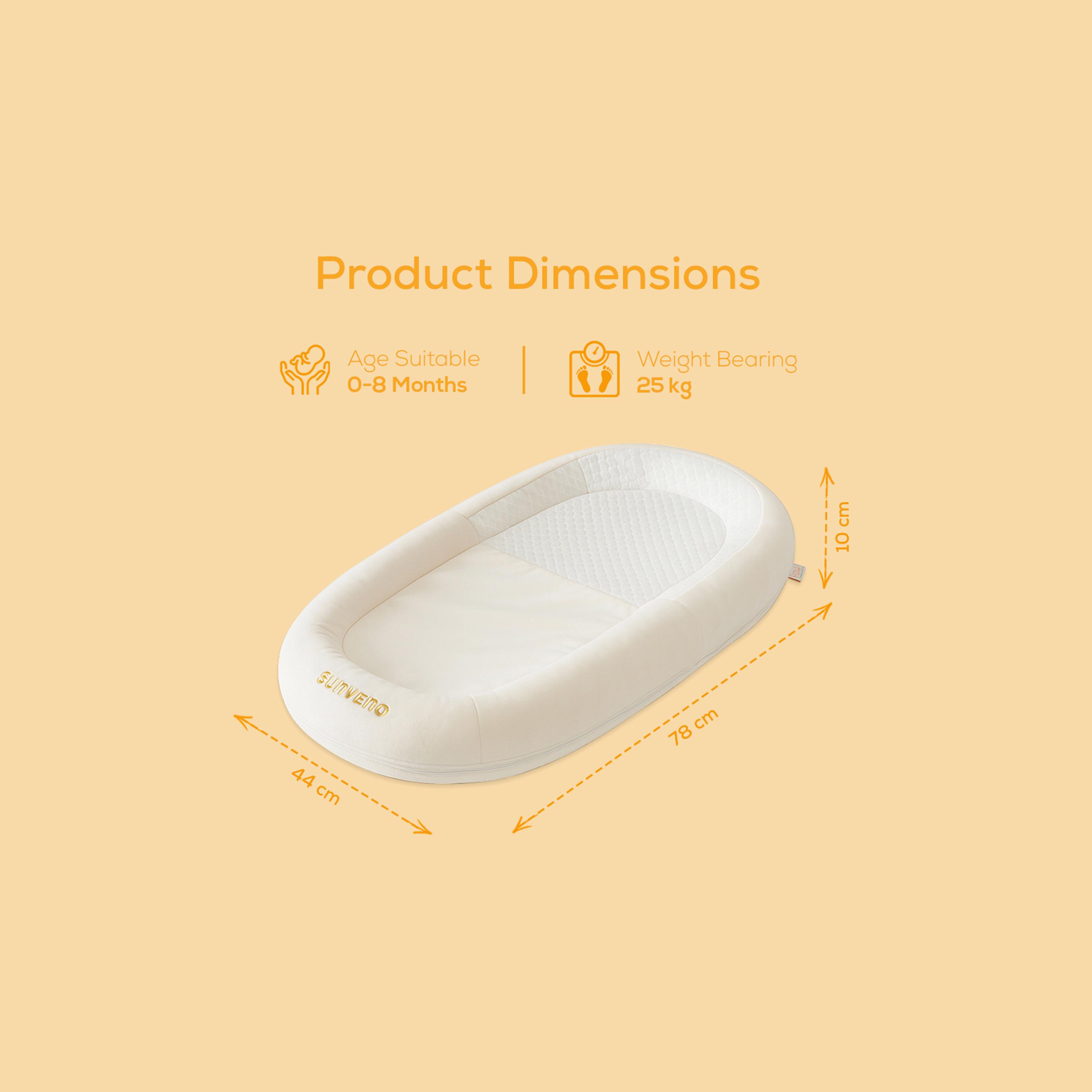 Sunveno Newborn Baby Bed - White - 0-8 Months-baby-bathandcare-bathtubs-image-8
