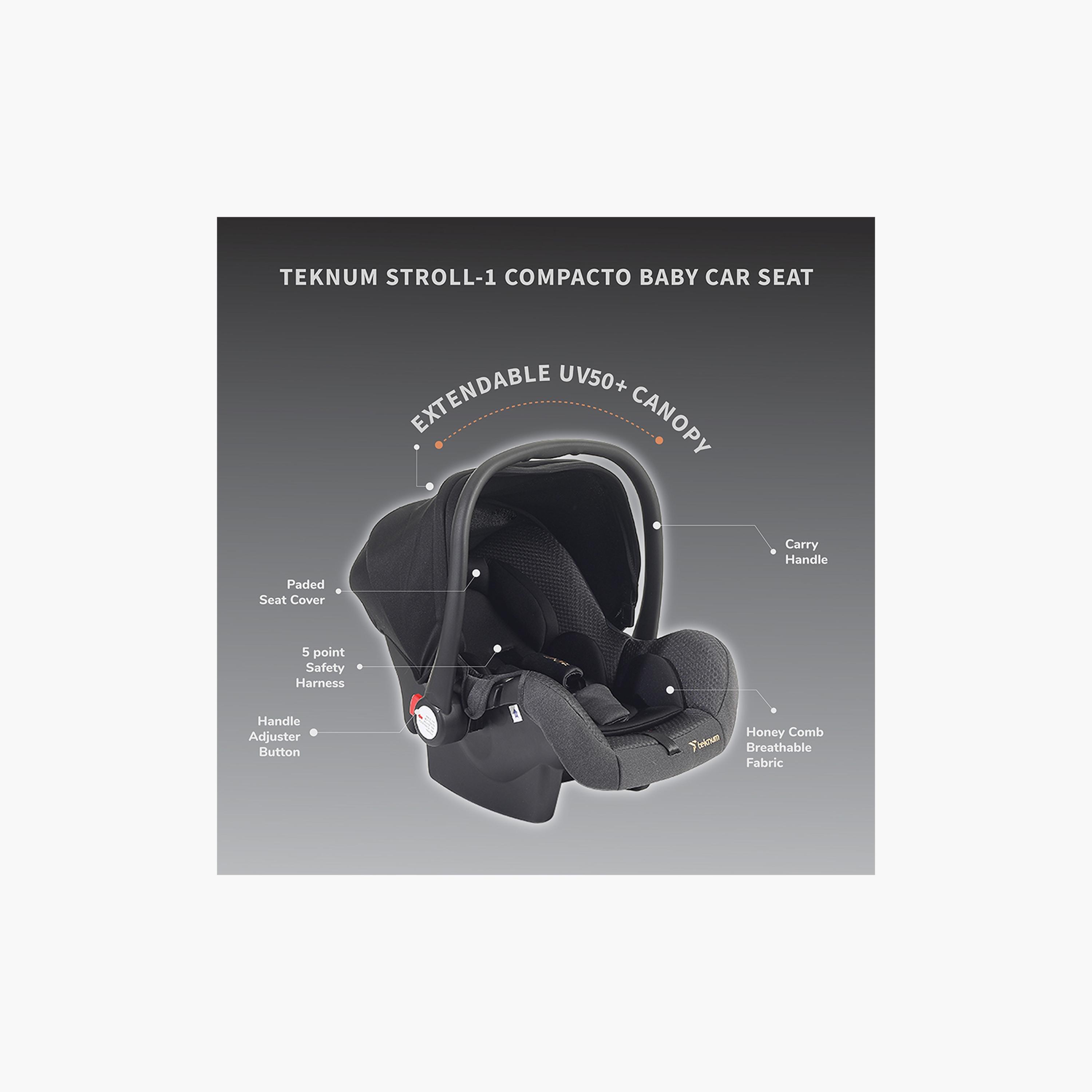 Teknum Stroll-1 Travel System with Reversible Stroller & Car Seat - Gold-baby-gear-strollersandprams-travelsystems-image-12