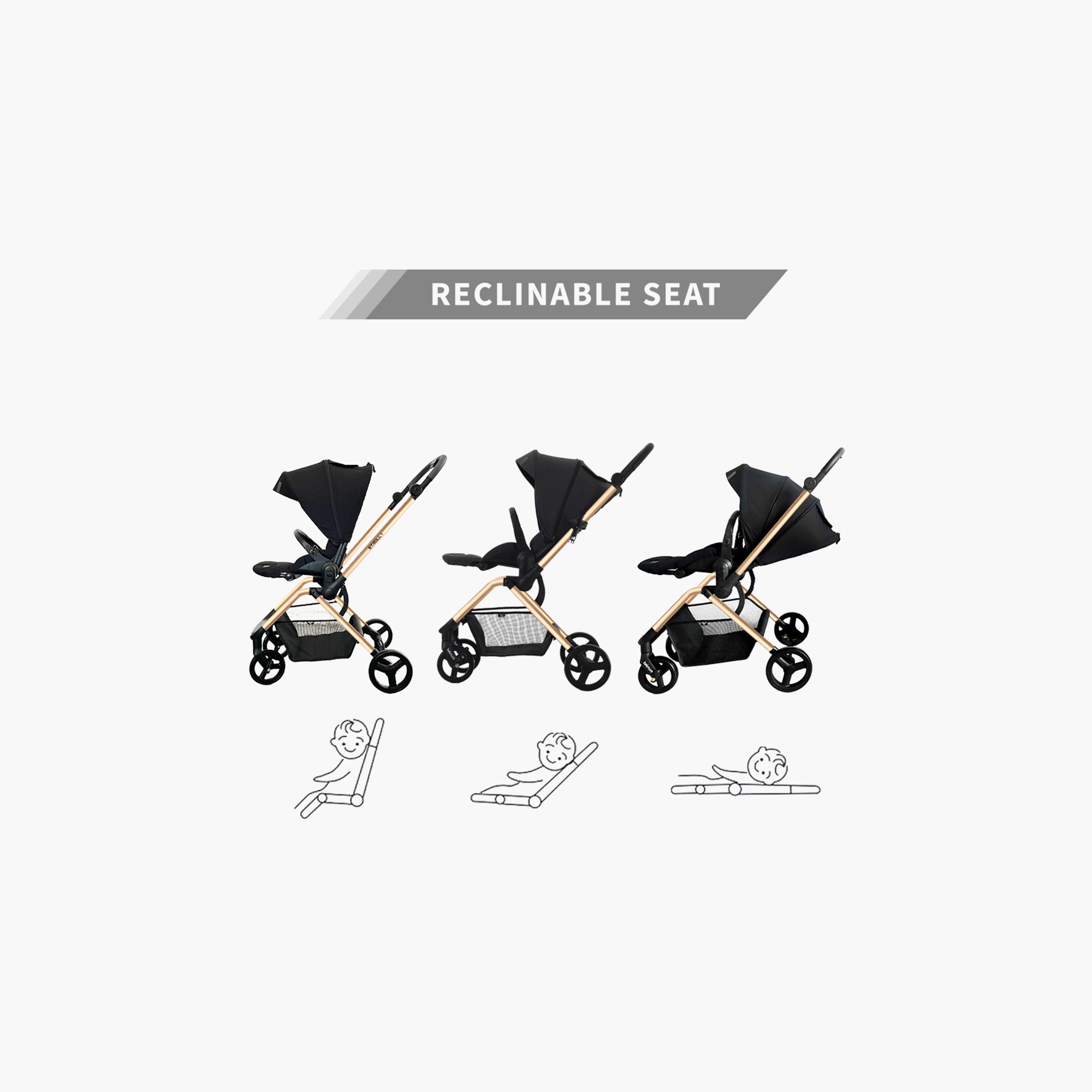 Teknum Stroll-1 Travel System with Reversible Stroller & Car Seat - Gold-baby-gear-strollersandprams-travelsystems-image-14