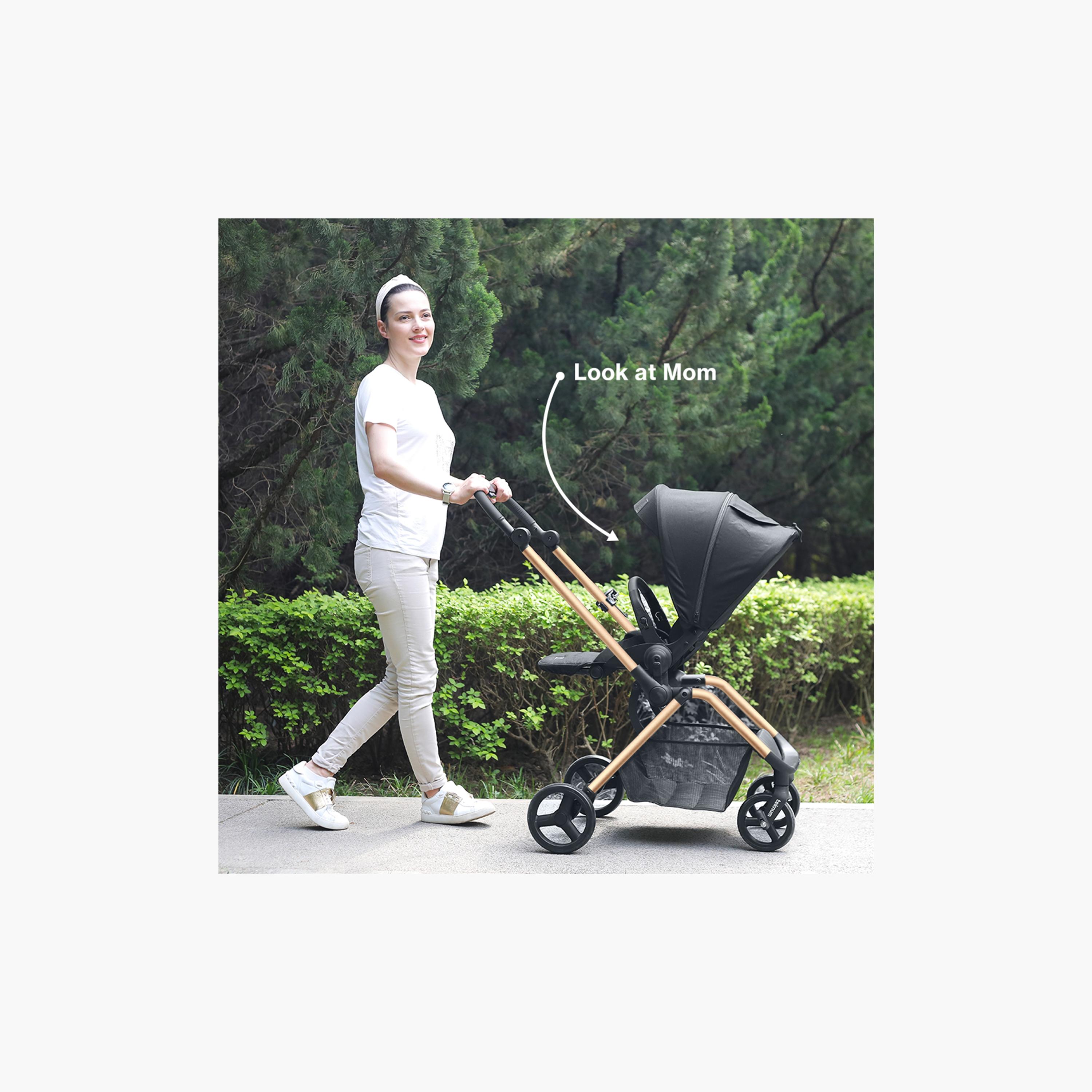 Teknum Stroll-1 Travel System with Reversible Stroller & Car Seat - Gold-baby-gear-strollersandprams-travelsystems-image-16