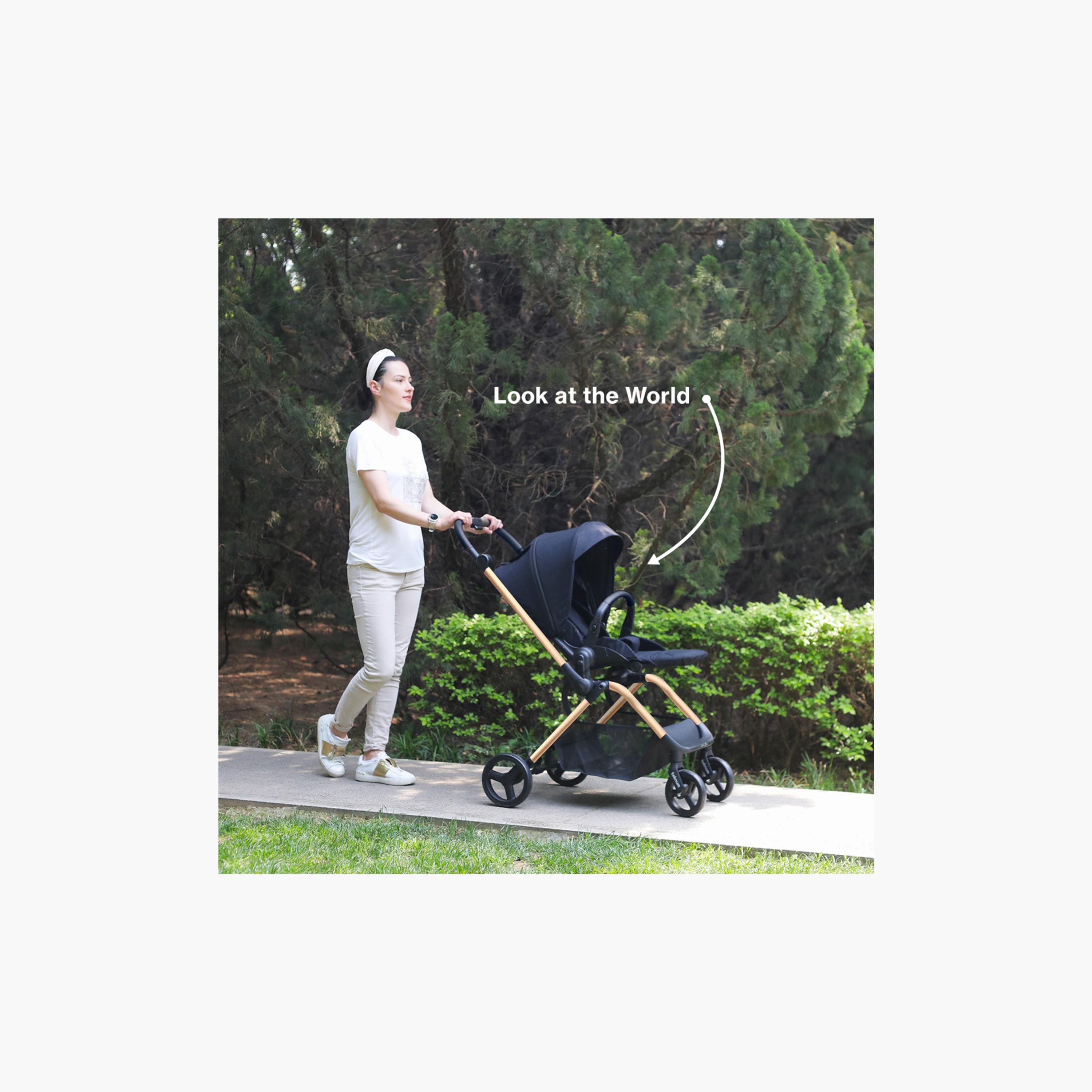 Teknum Stroll-1 Travel System with Reversible Stroller & Car Seat - Gold-baby-gear-strollersandprams-travelsystems-image-17