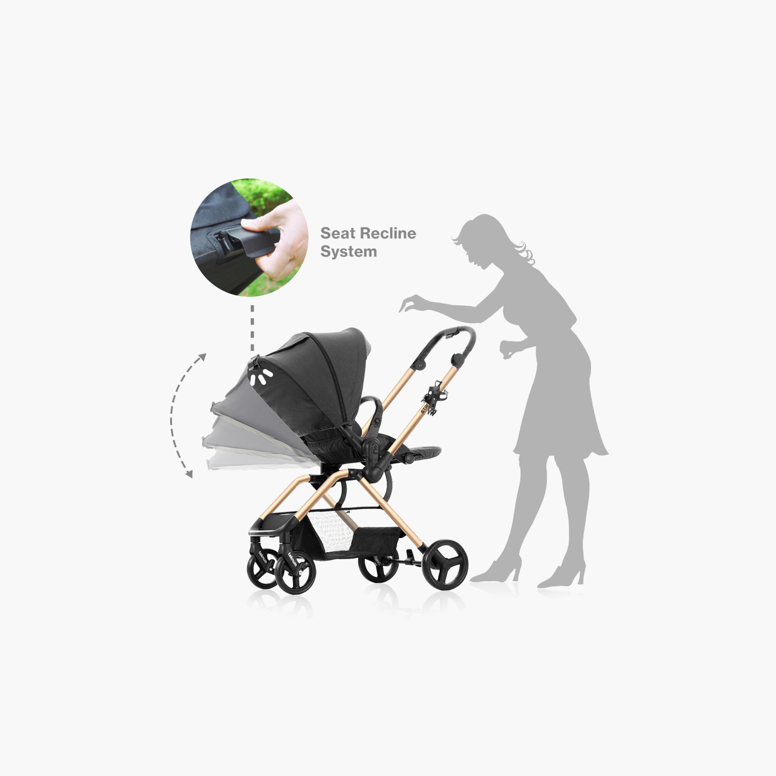 نظام سترول-1 للسفر مع عربة أطفال ومقعد سيارة قابلين للعكس من تيكنوم - ذهبي-baby-gear-strollersandprams-travelsystems-image-8