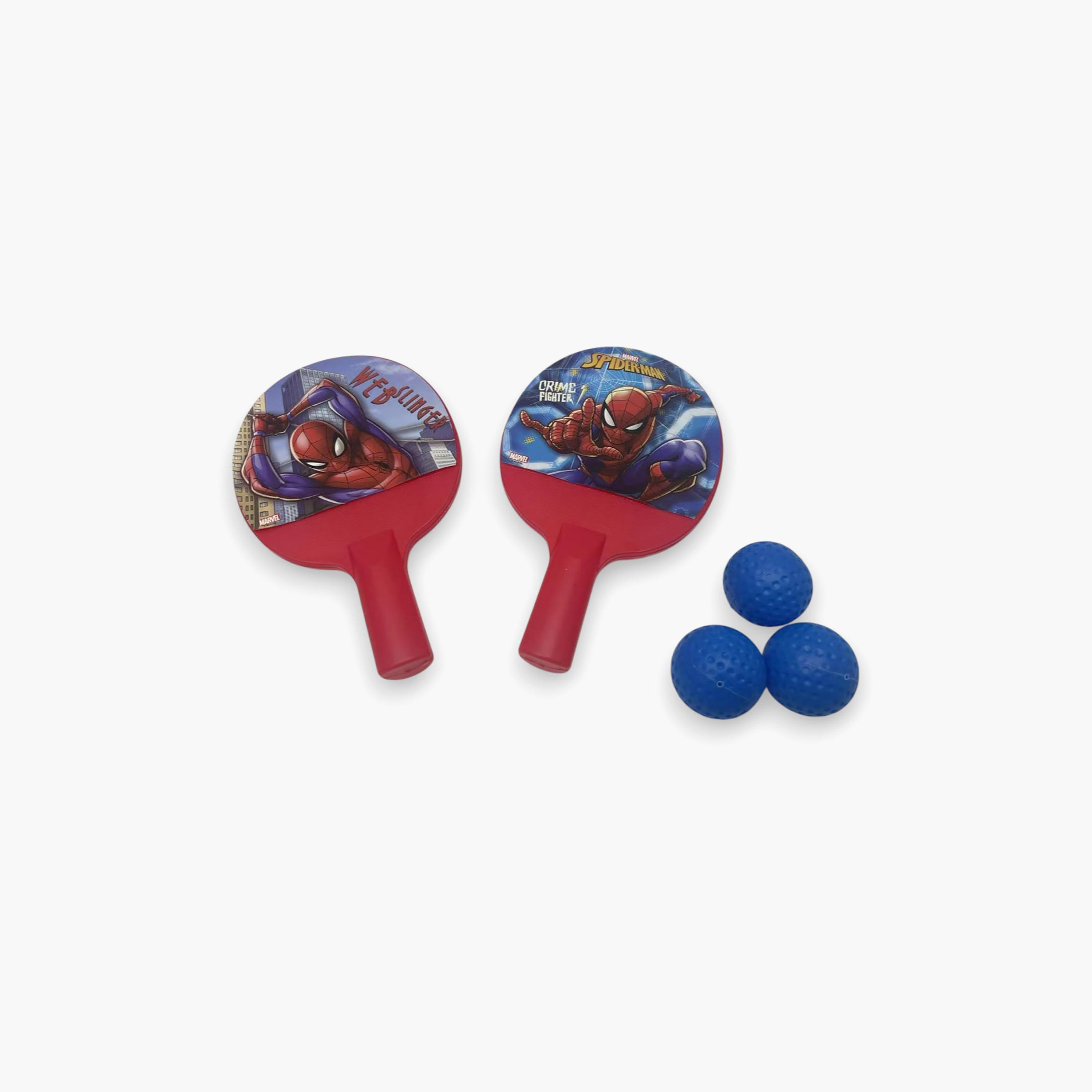 Marvel Flying Saucer Shooter, Disc Shooter & Paddle Ball Set - Spider-Man-toys-outdoor-activity-image-2