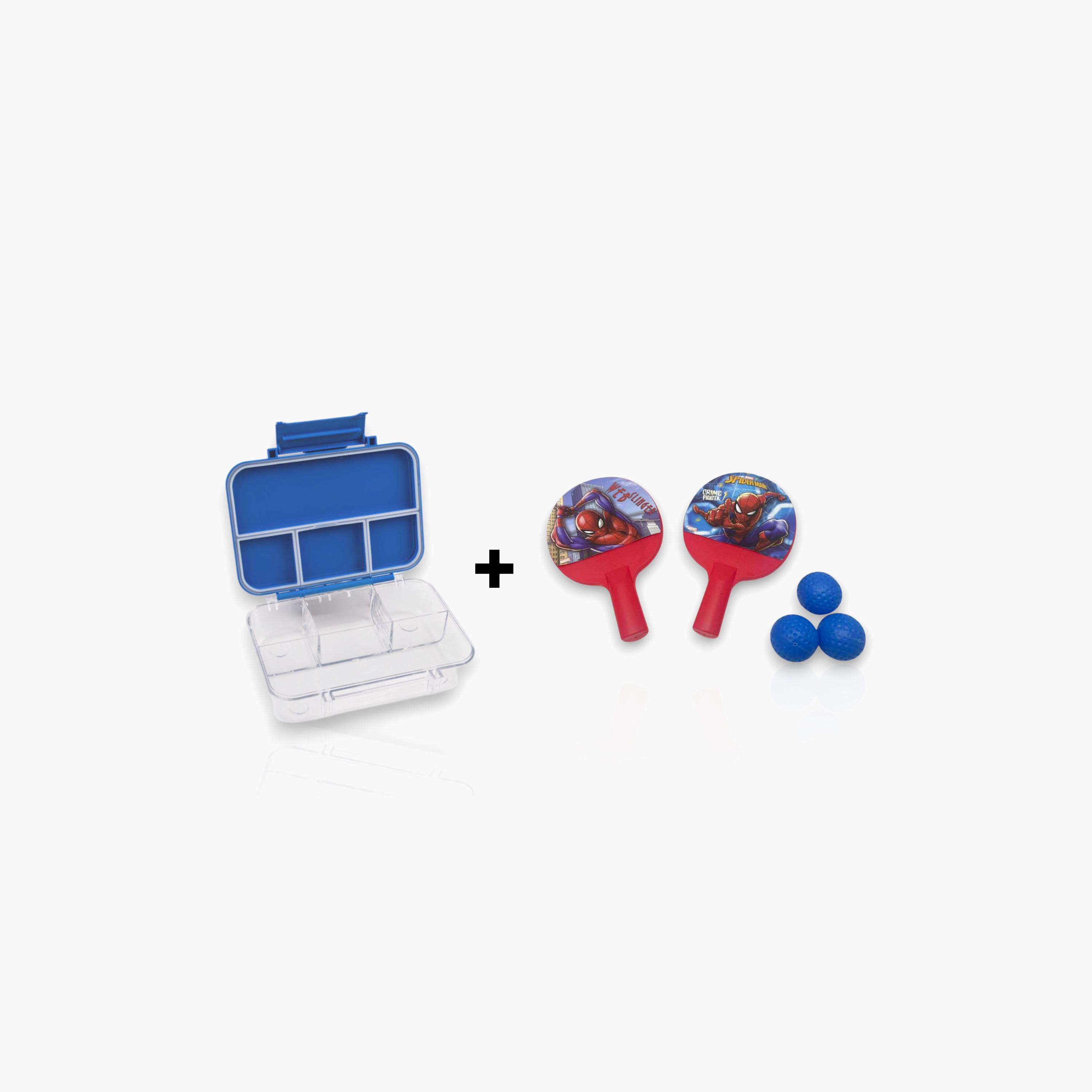 Marvel Tritan Bento Lunch Box & Marvel Spider-Man Paddle Ball Set-school-lunchessentials-lunchboxes-image-1