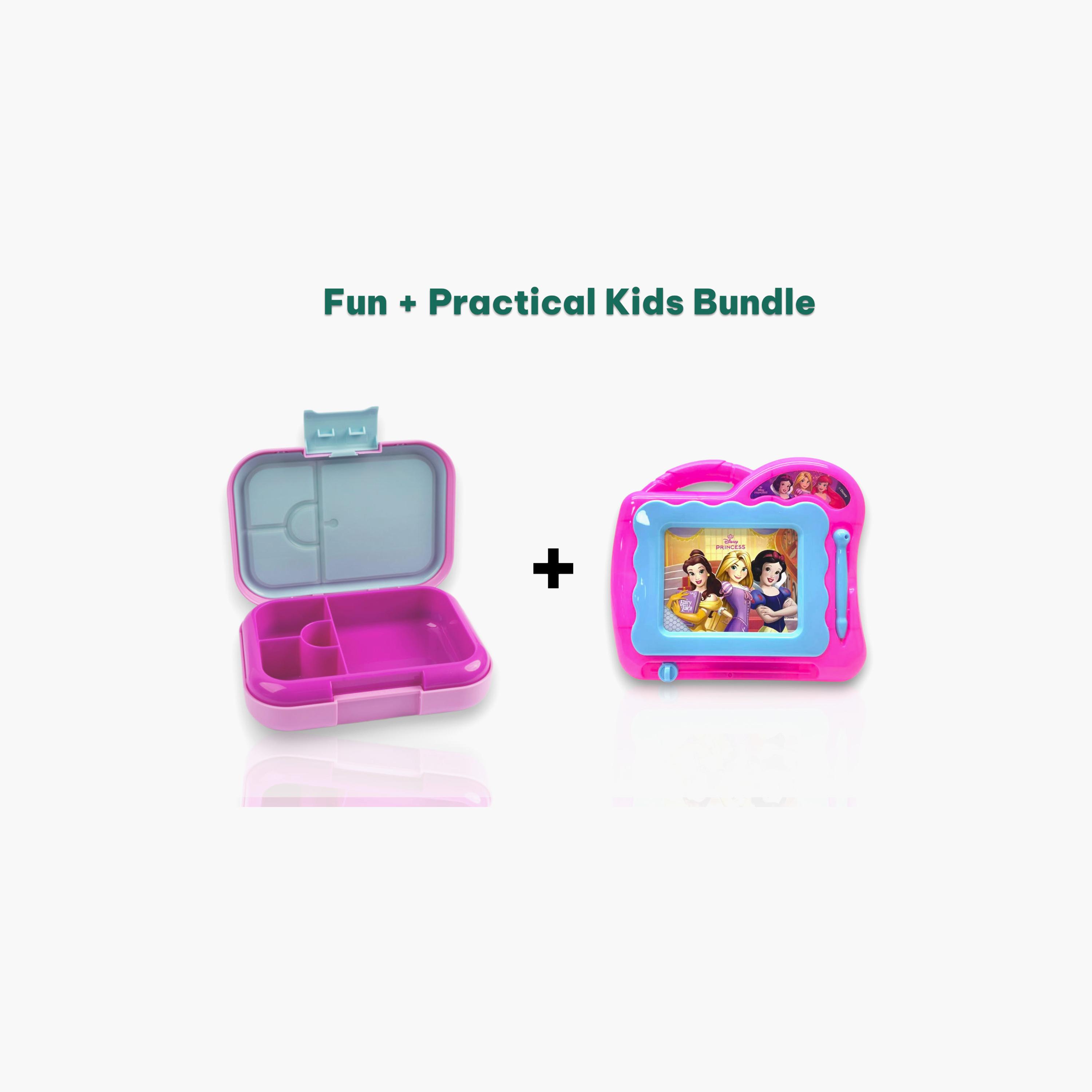 Disney Bento Lunch Box with with Silicone Seal - 765 ml & Disney Princess Doodle Drawing Board Set-school-lunchessentials-lunchboxes-image-3