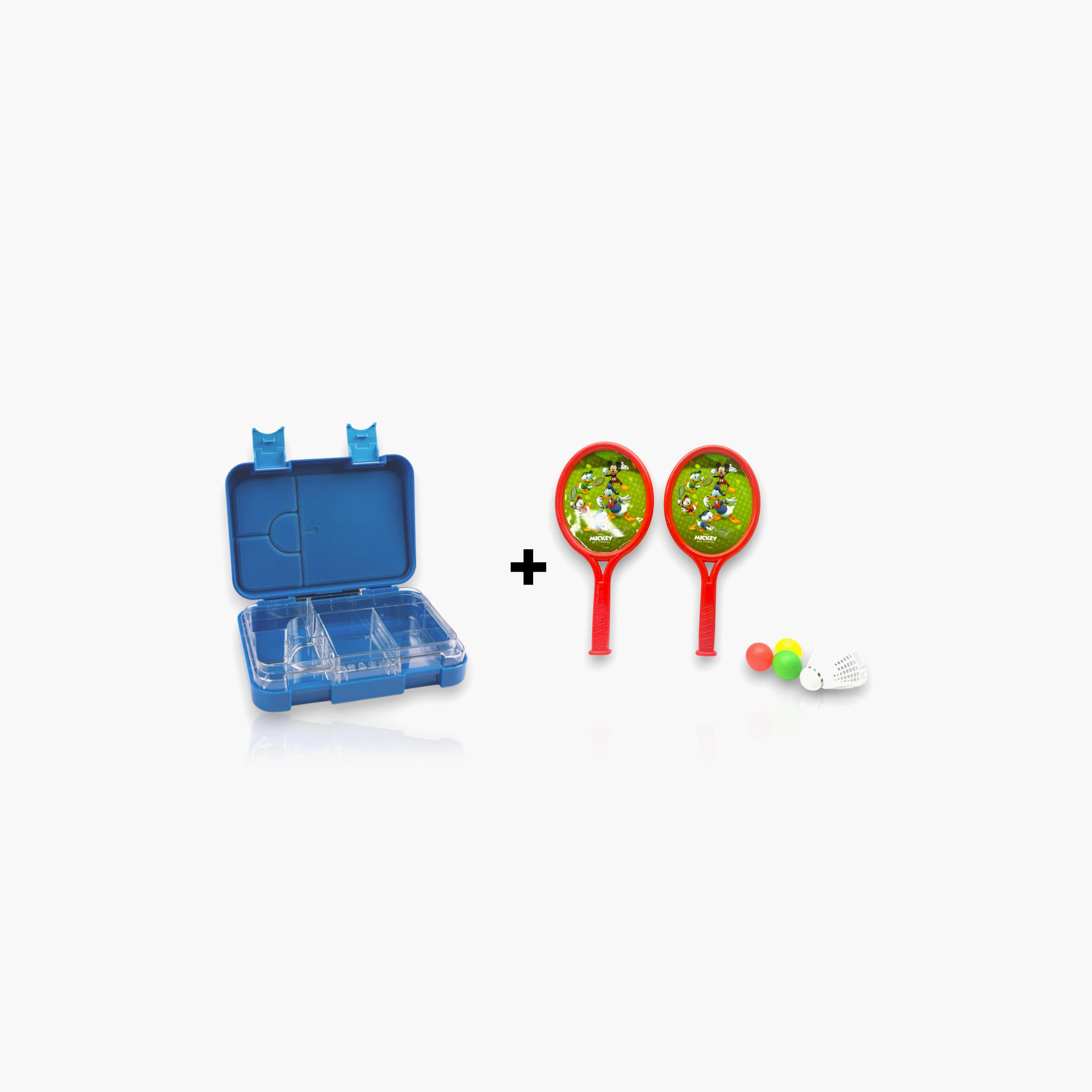 Disney Bento Lunch Box & Disney Mickey Mouse Racket Set-school-lunchessentials-lunchboxes-image-1