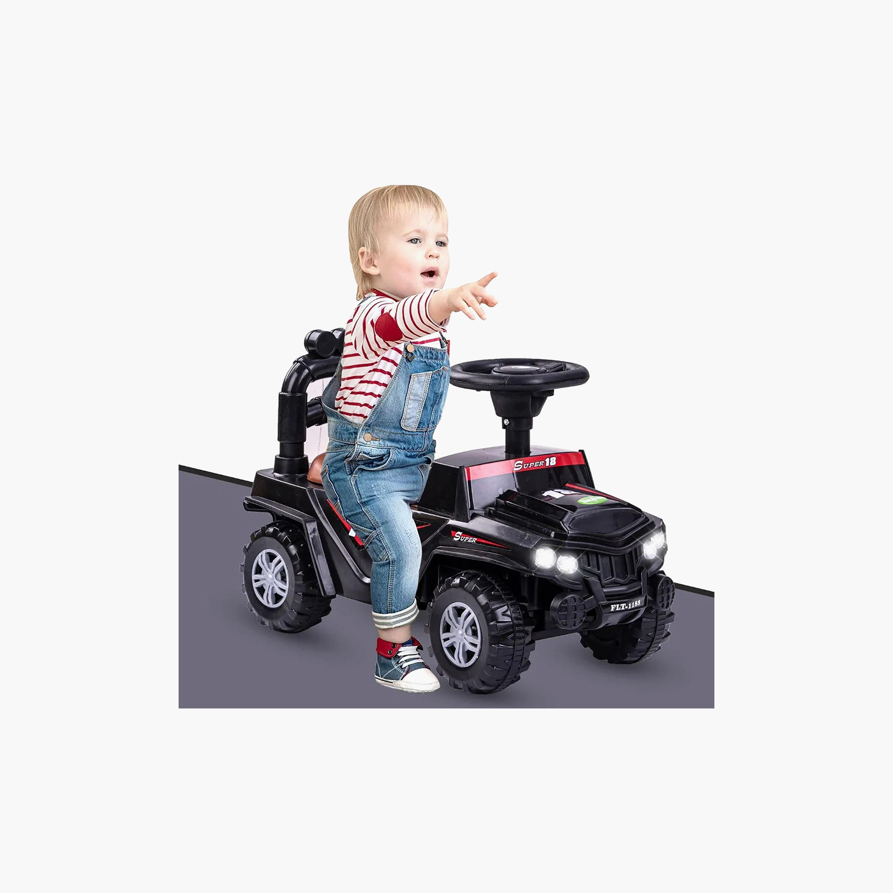Starmarz Foot-to-Floor Super 18 Off-Road Ride-On Jeep - 1-5 Years - Black-toys-outdoor-bikesandrideons-manualrideons-image-2