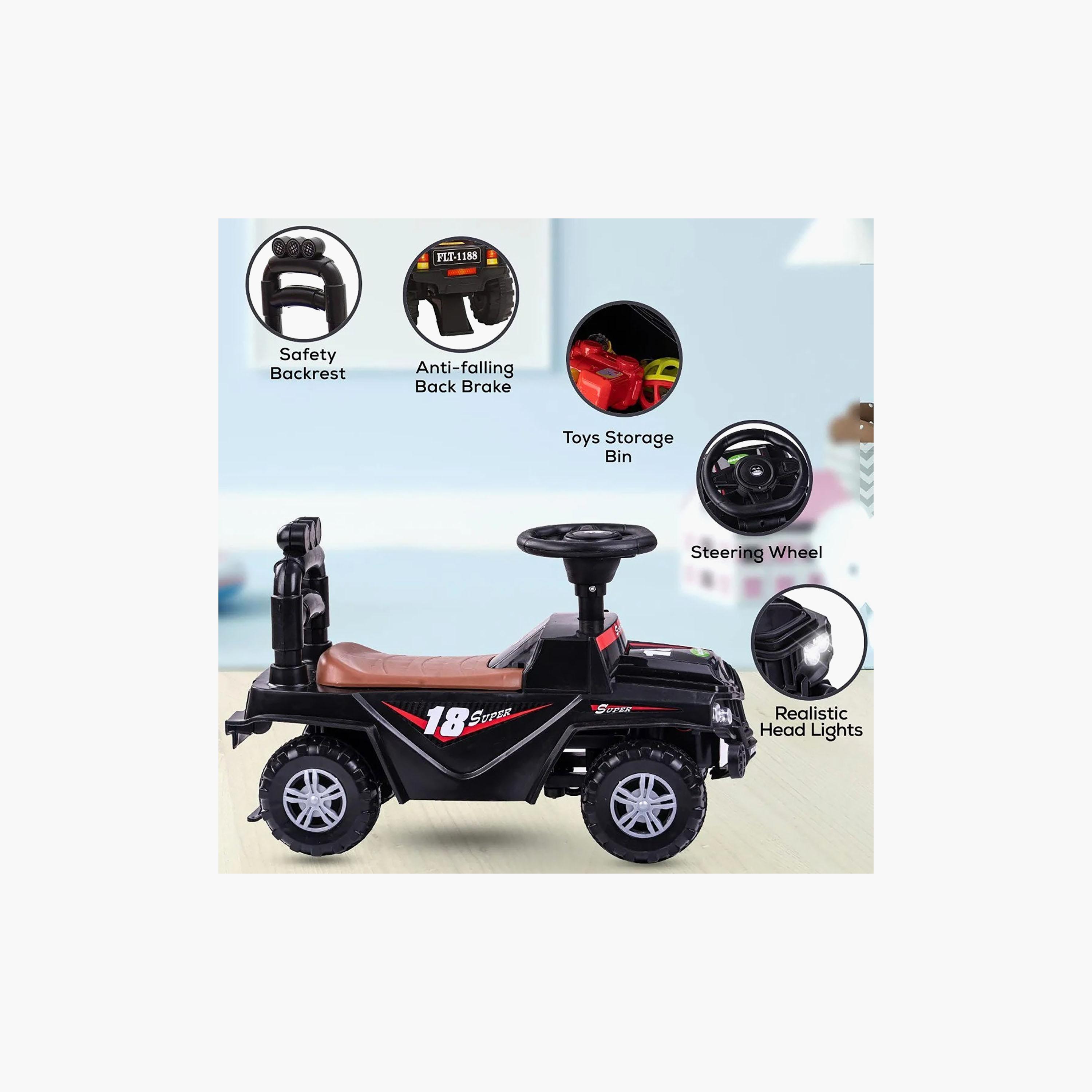 Starmarz Foot-to-Floor Super 18 Off-Road Ride-On Jeep - 1-5 Years - Black-toys-outdoor-bikesandrideons-manualrideons-image-3