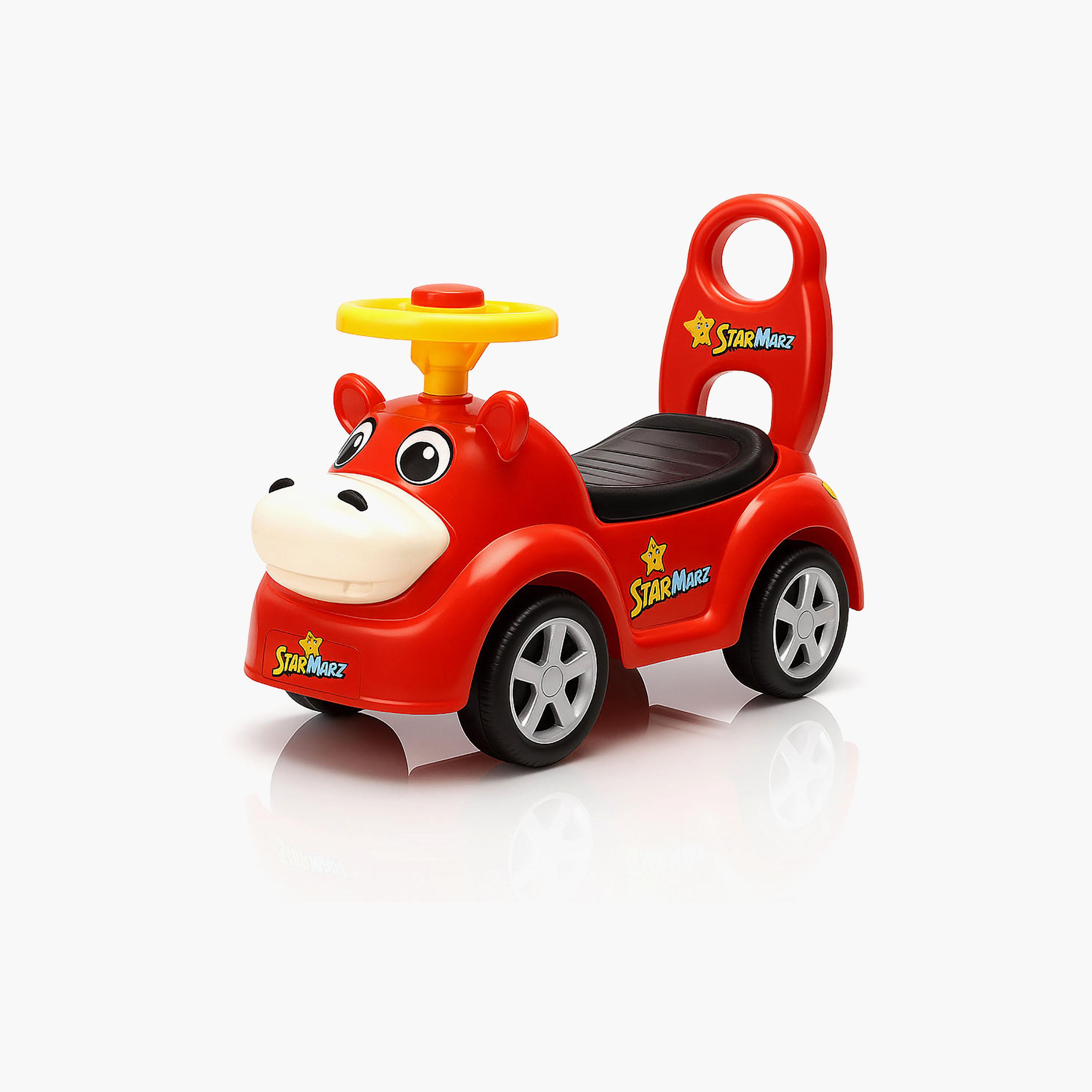 Starmarz Premium Animal Design Foot-to-Floor Ride-On Car - 1-5 Years - Red-toys-outdoor-bikesandrideons-manualrideons-image-1