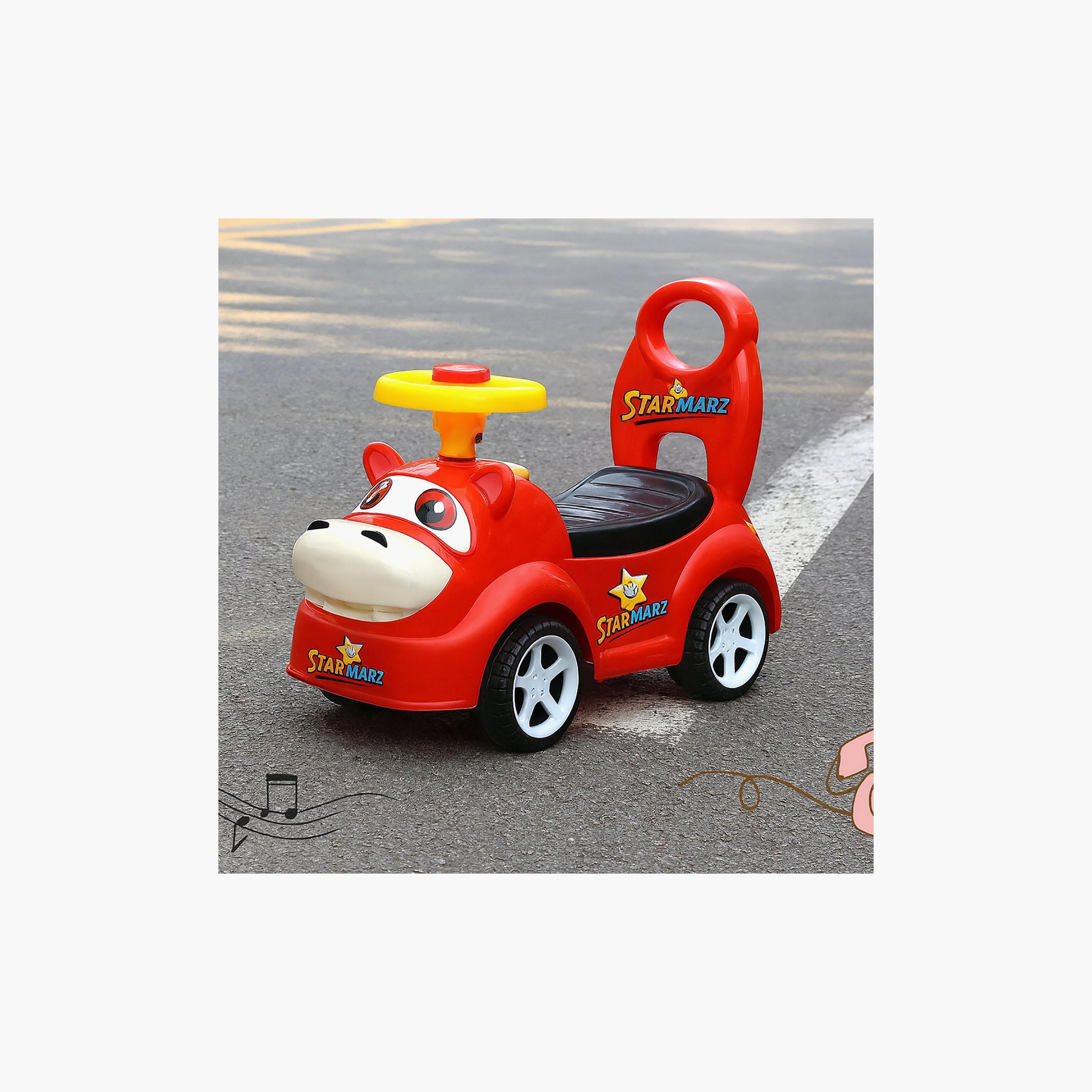 Starmarz Premium Animal Design Foot-to-Floor Ride-On Car - 1-5 Years - Red-toys-outdoor-bikesandrideons-manualrideons-image-2