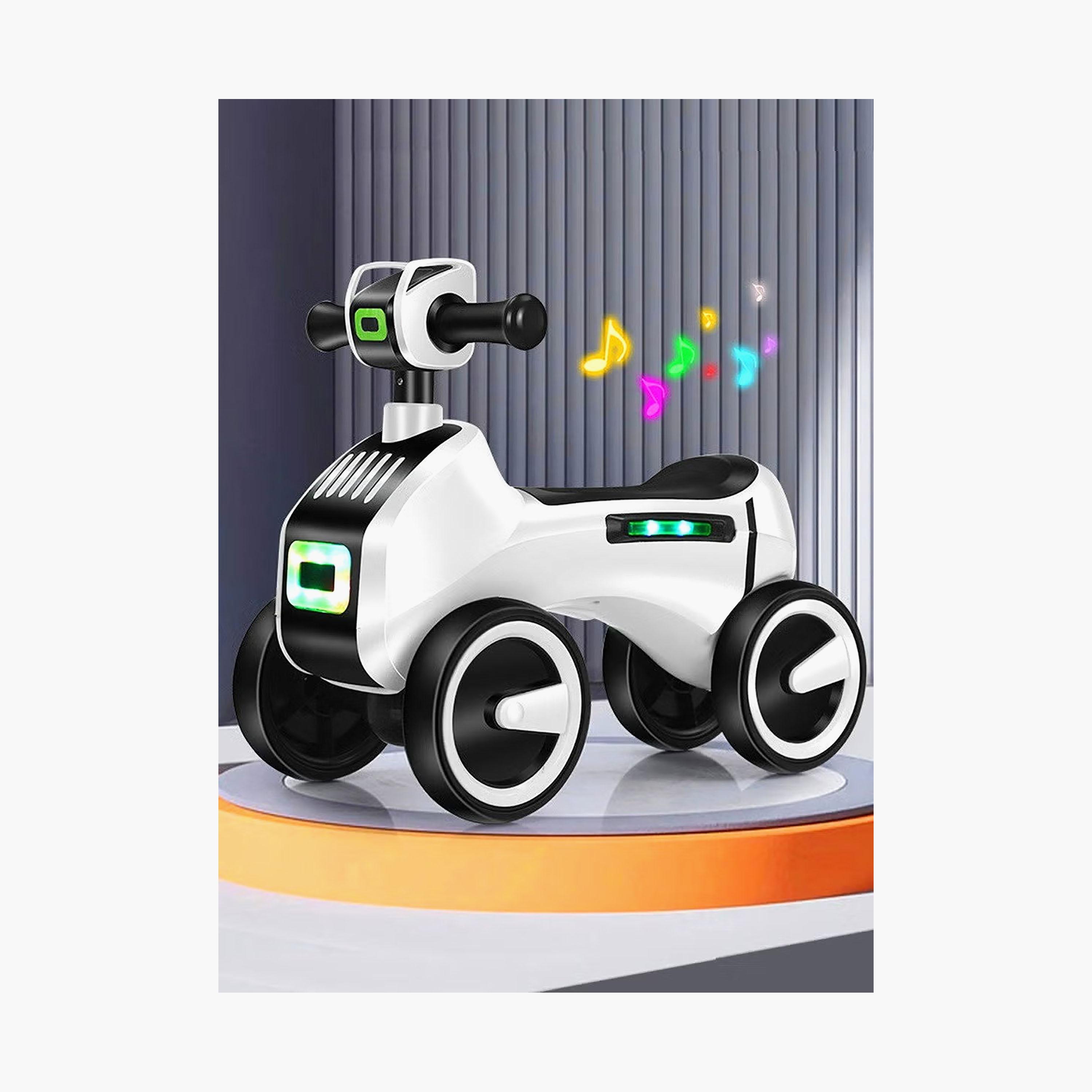 دراجة ركوب بالدفع مع أضواء LED وموسيقى - 1-5 سنوات - أبيض من ستارمارز-toys-outdoor-bikesandrideons-manualrideons-image-2
