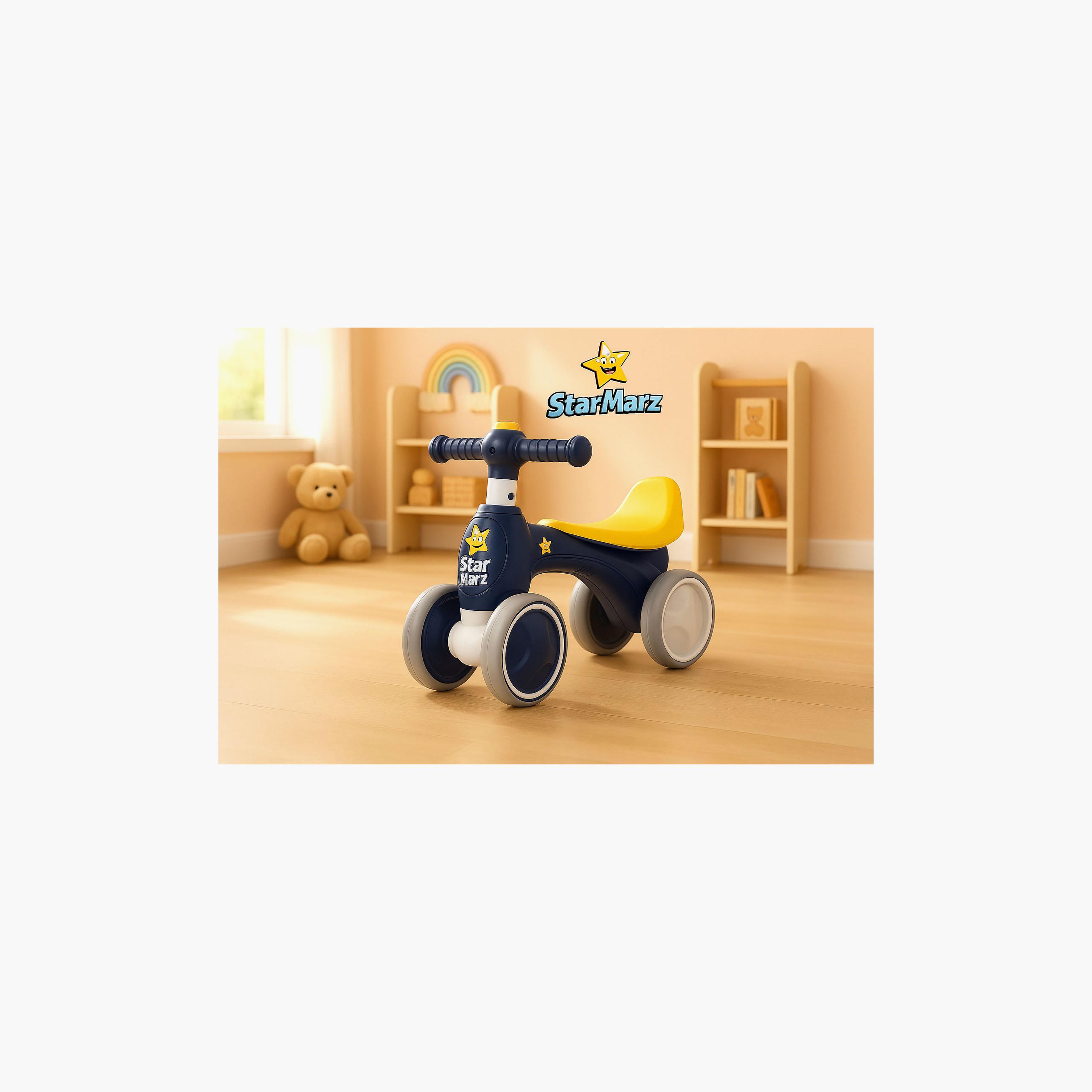 Starmarz Baby 4-Wheel Balance Training Bike - 1-5 Years - Navy & Yellow-toys-outdoor-bikesandrideons-manualrideons-image-3
