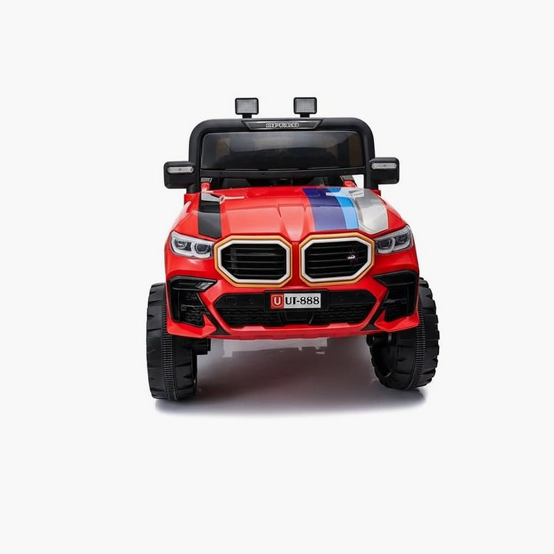 سيارة جيب أوربان توتس 4x4 تعمل بالبطارية مع موسيقى وأضواء LED - طراز رياضي - أحمر