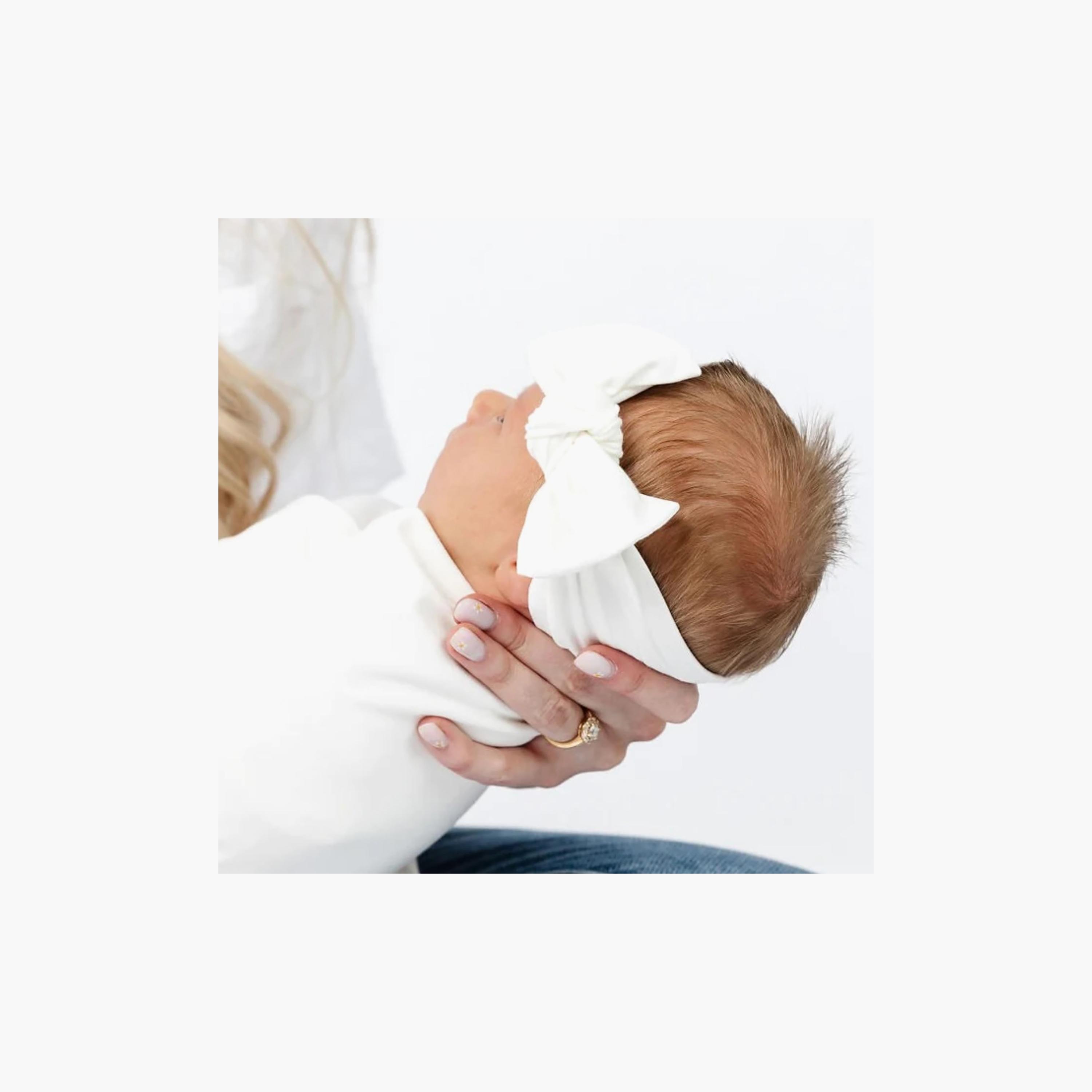 طقم قماط وعصابة رأس من الخيزران العضوي من أنفي بيبي-baby-nursery-blanketsandswaddles-blanketsandquilts-image-3