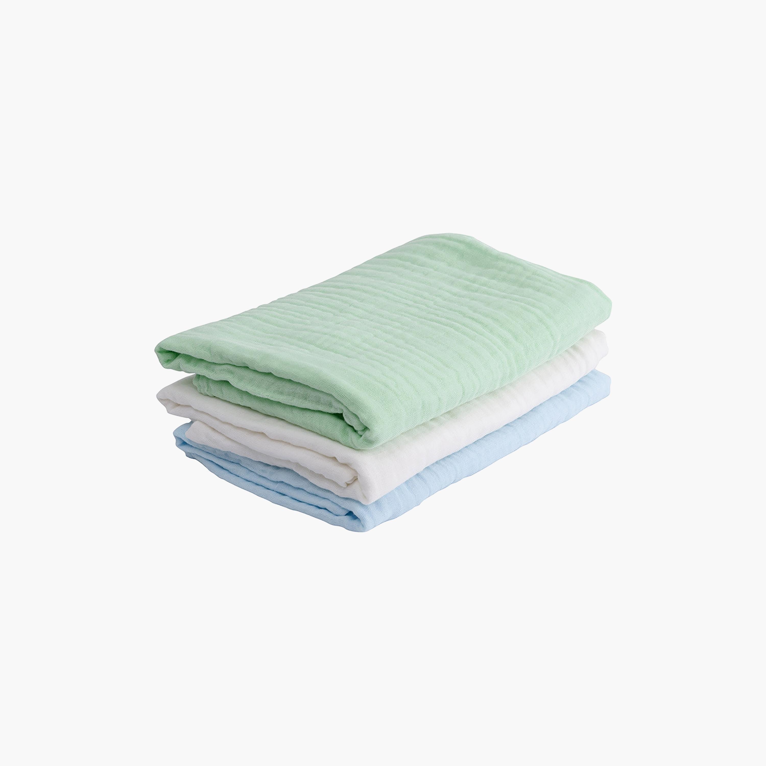 Anvi Baby 3-Piece Muslin Bath Towel Set - Multicolour-baby-bathandcare-towels-image-2
