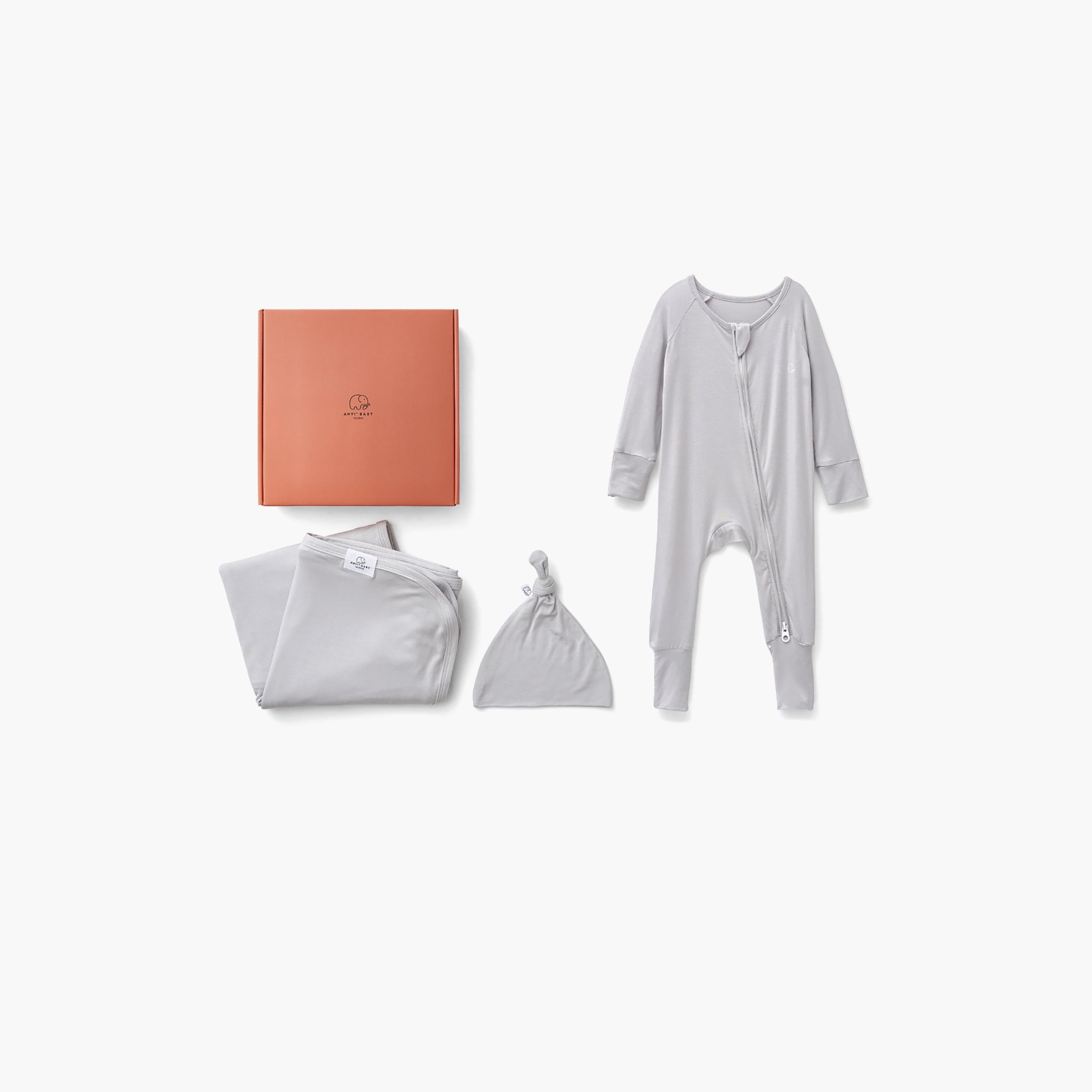Anvi Baby Couture Bamboo Swaddle, Sleep Suit & Beanie Gift Set-baby-boys-clothing-setsandcoords-image-3
