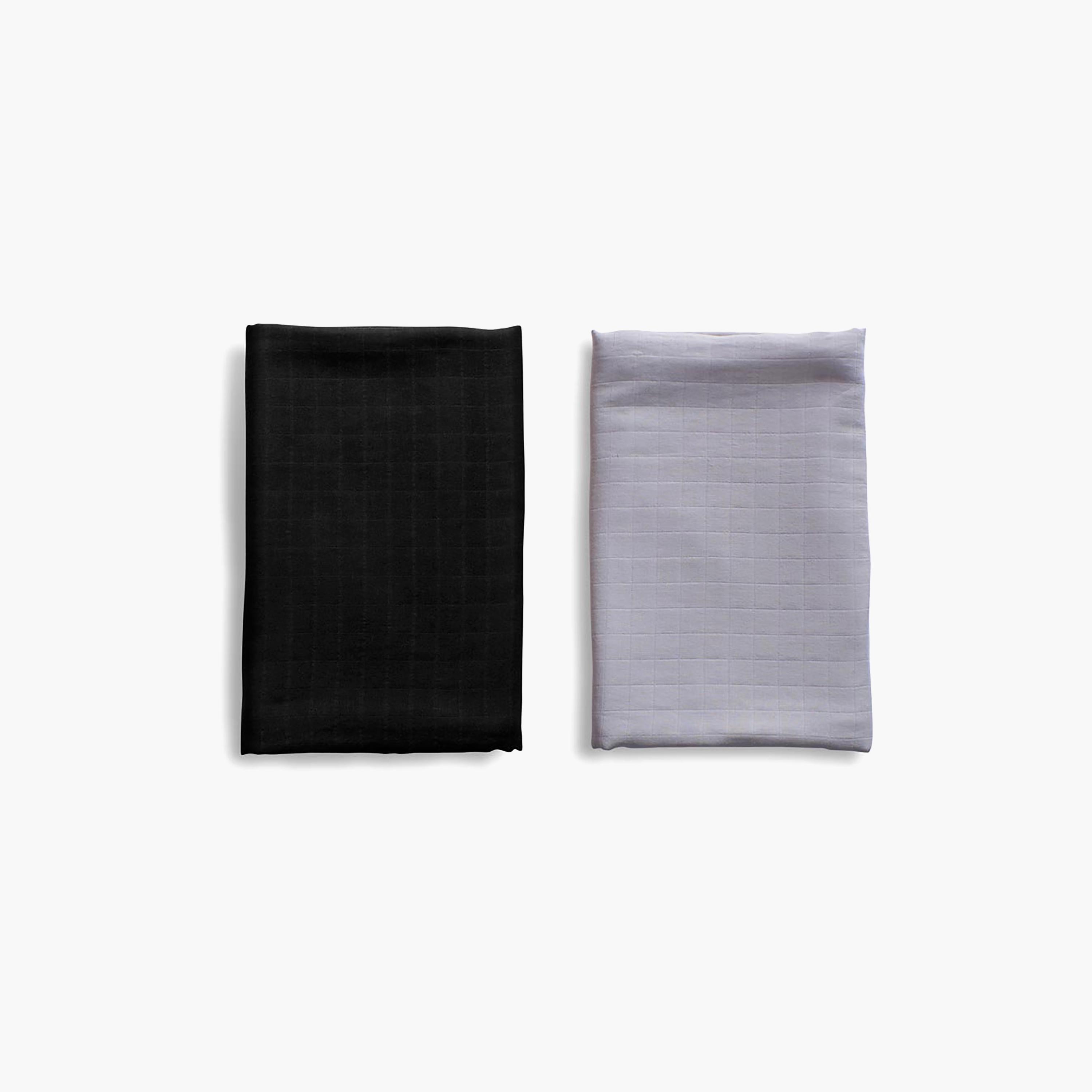 Anvi Baby 2-Piece Muslin Bamboo Swaddle - Smoky Night-baby-nursery-blanketsandswaddles-blanketsandquilts-image-1