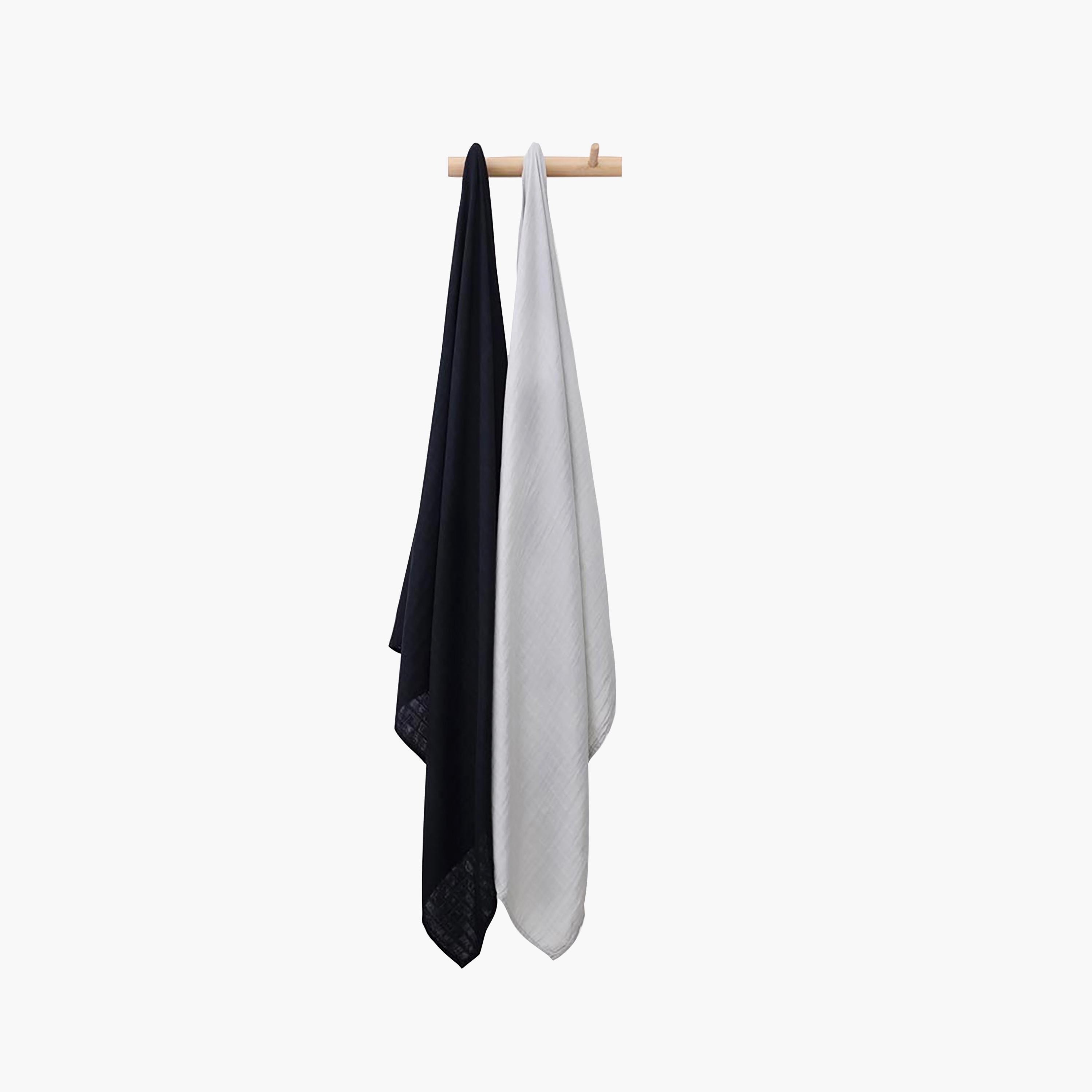 Anvi Baby 2-Piece Muslin Bamboo Swaddle - Smoky Night-baby-nursery-blanketsandswaddles-blanketsandquilts-image-2