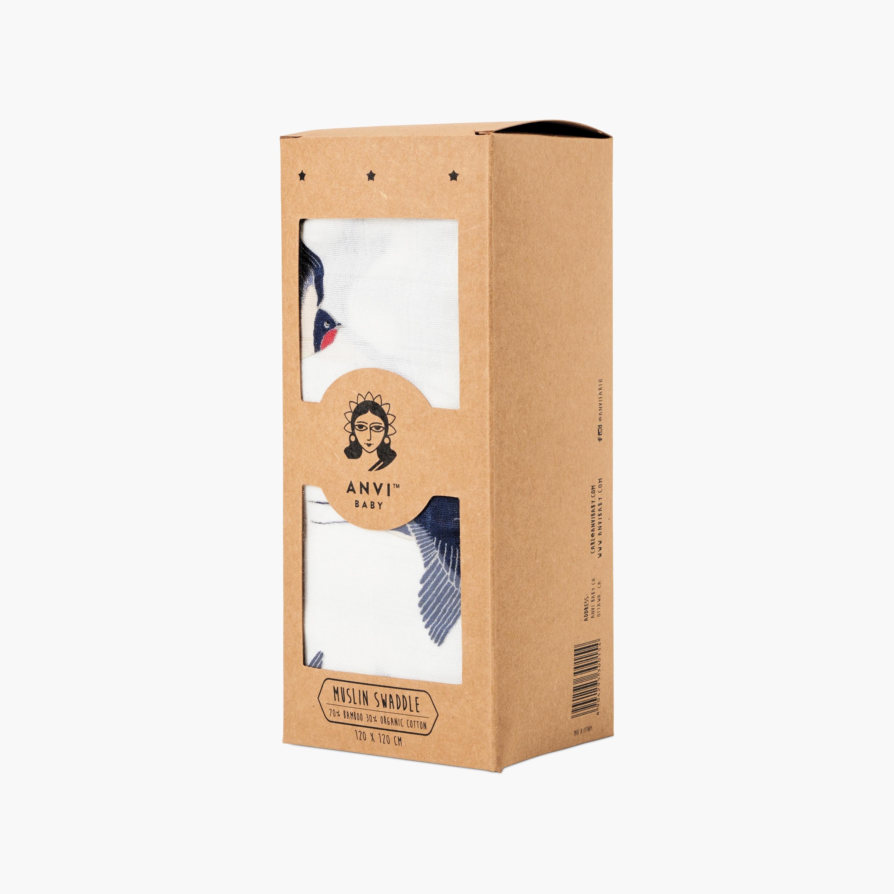 Anvi Baby Muslin Bamboo Swaddle - The Shallow Organic-baby-nursery-blanketsandswaddles-blanketsandquilts-image-3