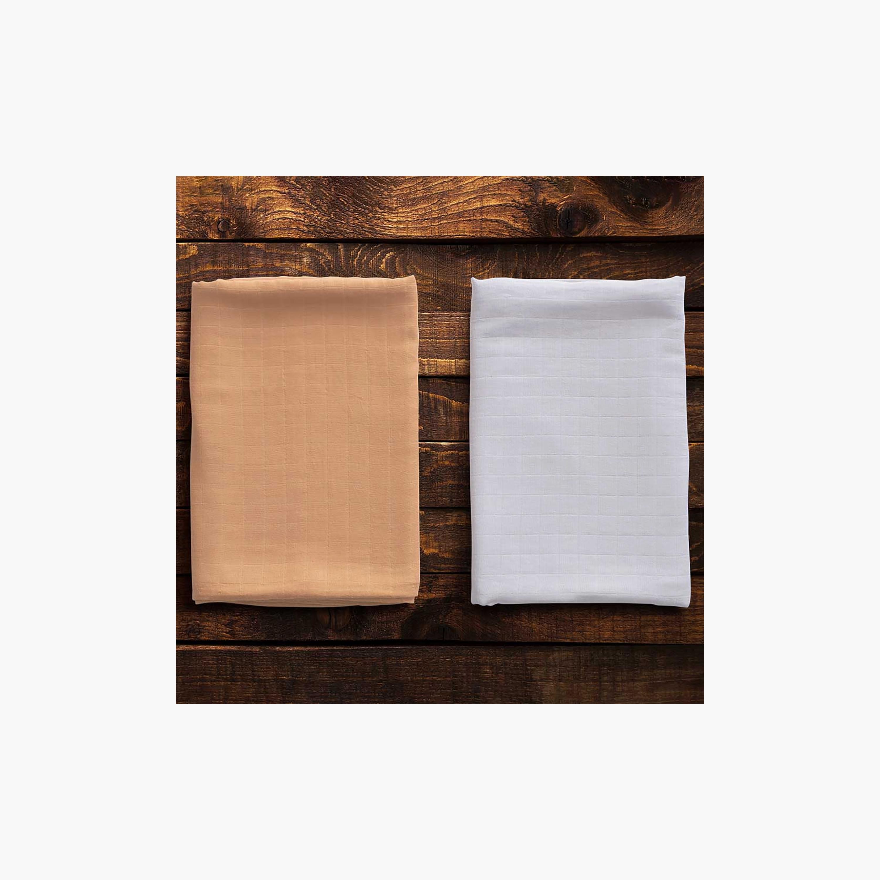 Anvi Baby 2-Piece Organic Bamboo Muslin Swaddle - Peaches & Cream-baby-nursery-blanketsandswaddles-blanketsandquilts-image-3