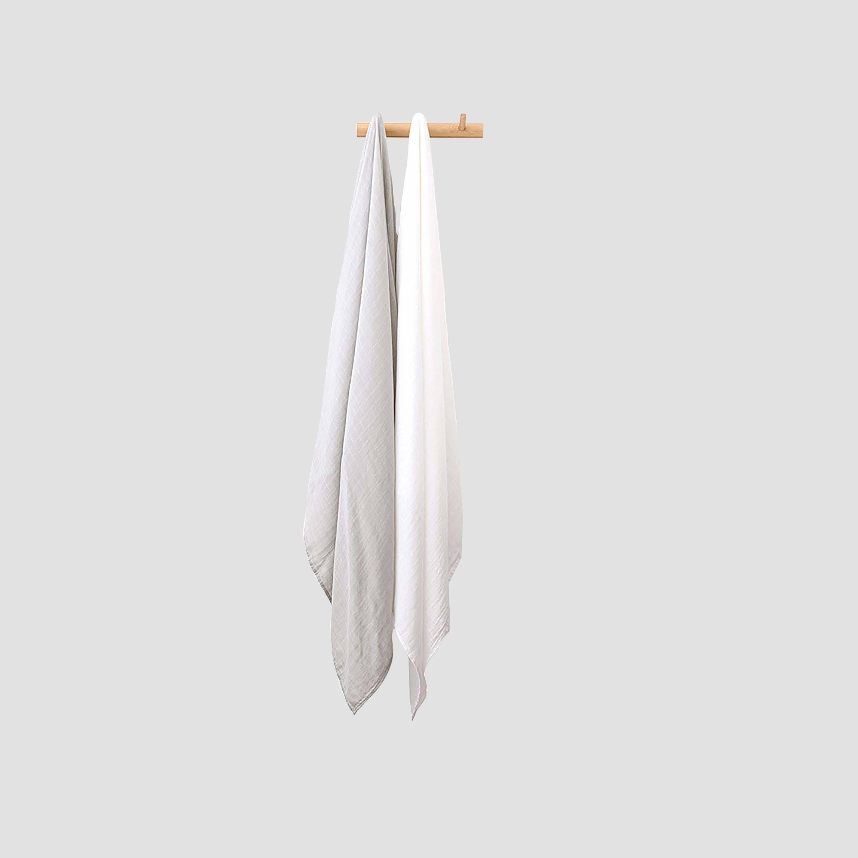 Anvi Baby 2-Piece Organic Bamboo Swaddle - Overcast-baby-nursery-blanketsandswaddles-blanketsandquilts-image-2