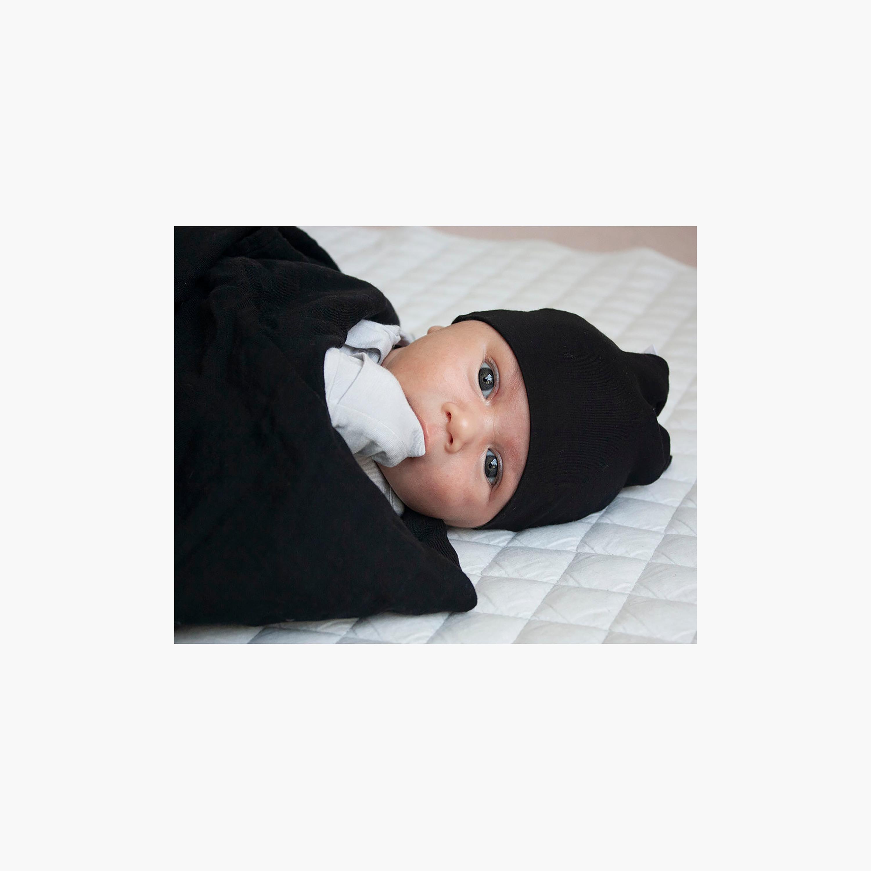 Anvi Baby Organic Bamboo Swaddle & Beanie Set - 0-5 Months-baby-nursery-blanketsandswaddles-blanketsandquilts-image-4