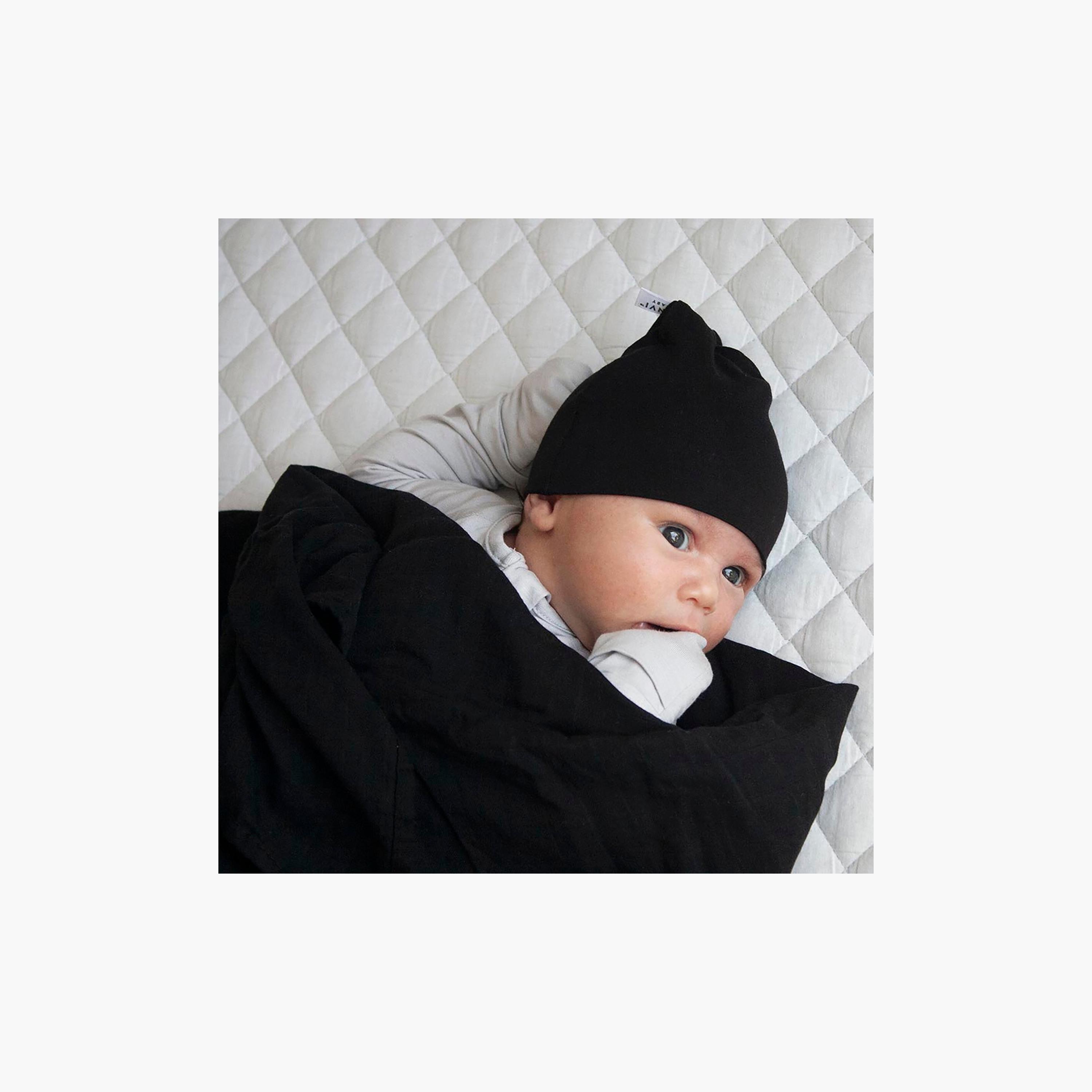 Anvi Baby Organic Bamboo Swaddle & Beanie Set - 0-5 Months-baby-nursery-blanketsandswaddles-blanketsandquilts-image-6