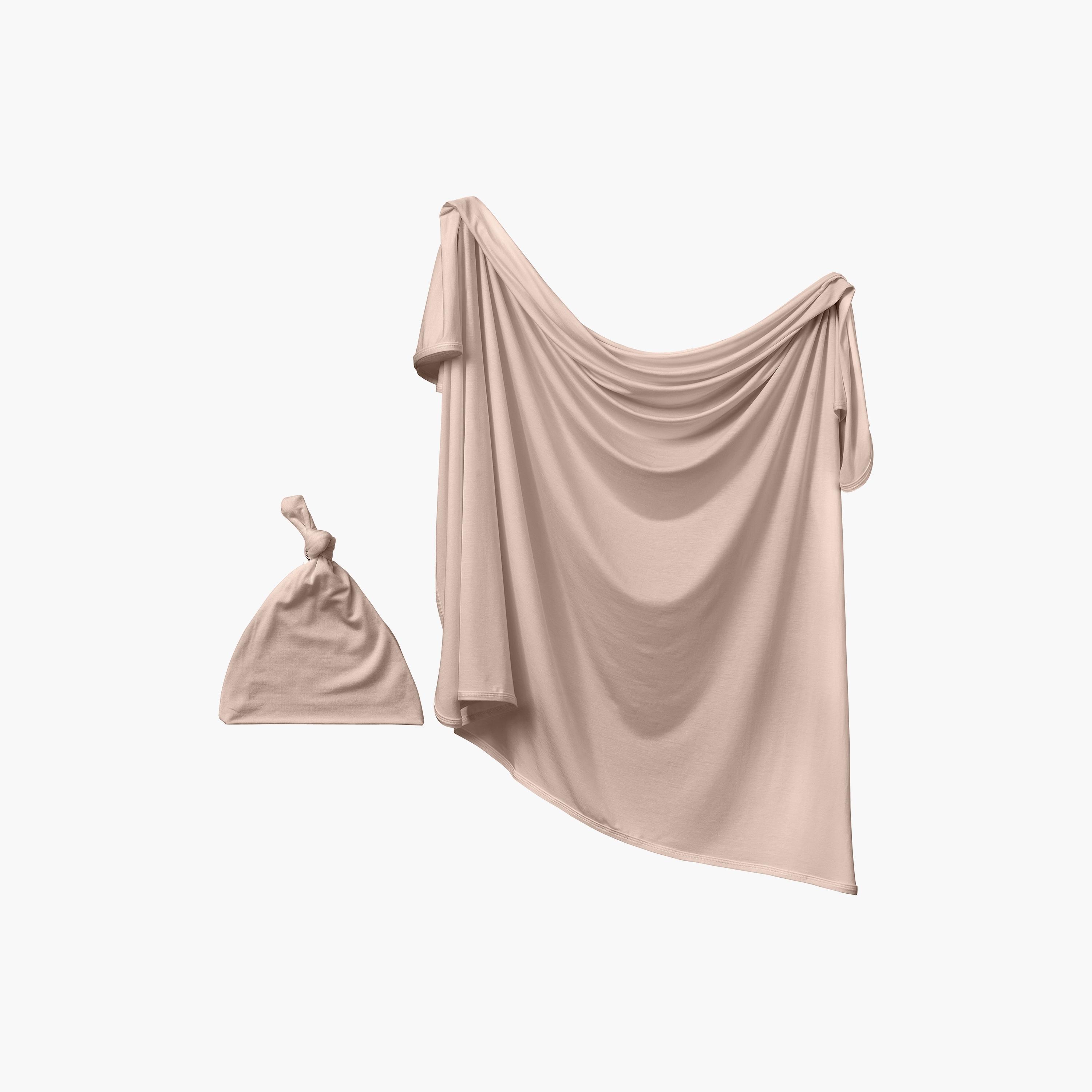Anvi Baby Couture Stretchy Bamboo Spandex Swaddle & Beanie Set-baby-nursery-blanketsandswaddles-blanketsandquilts-image-1