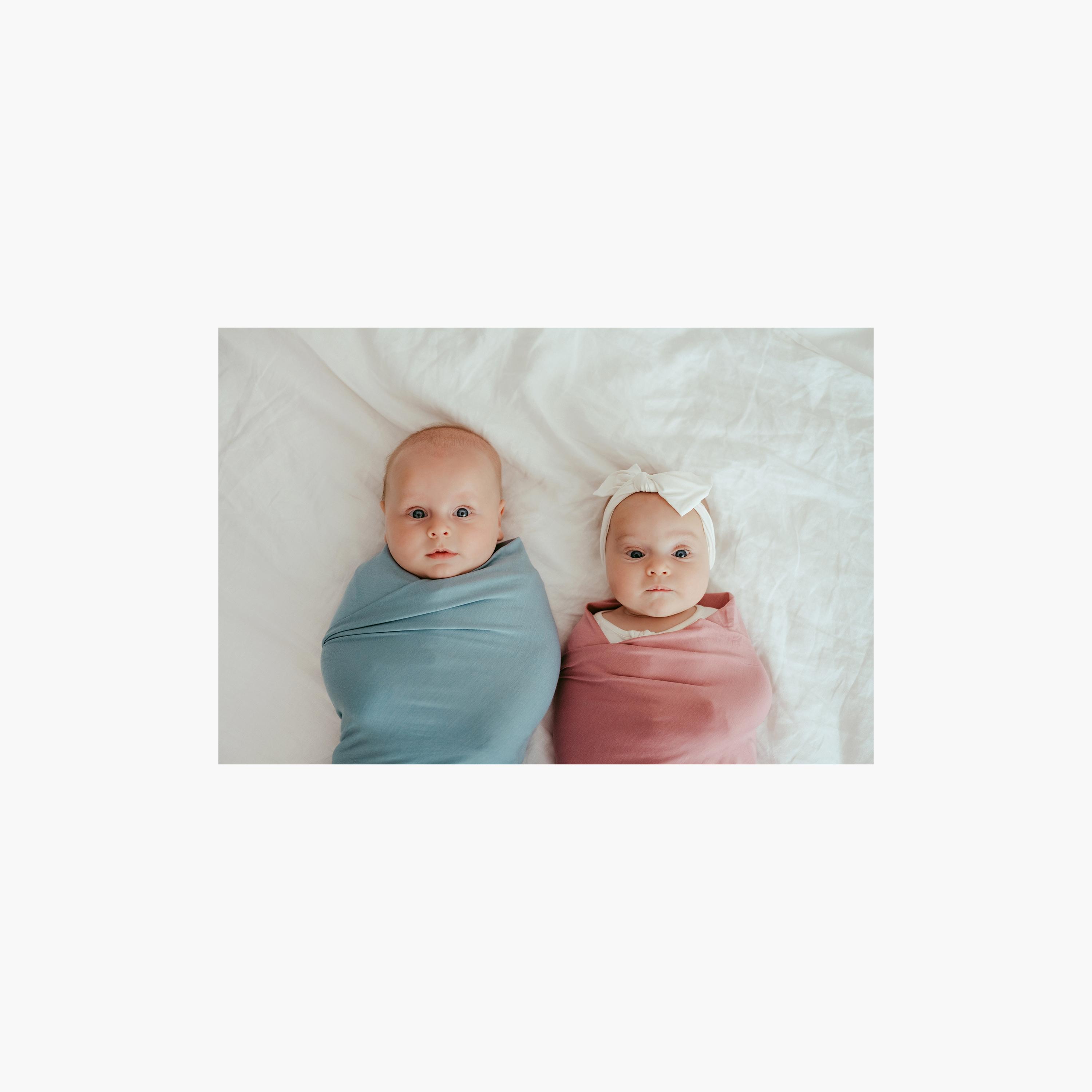 Anvi Baby Bamboo Onesie Dress, Swaddle & Beanie Gift Set - 0-3 Months-baby-girls-clothing-setsandcoords-image-4
