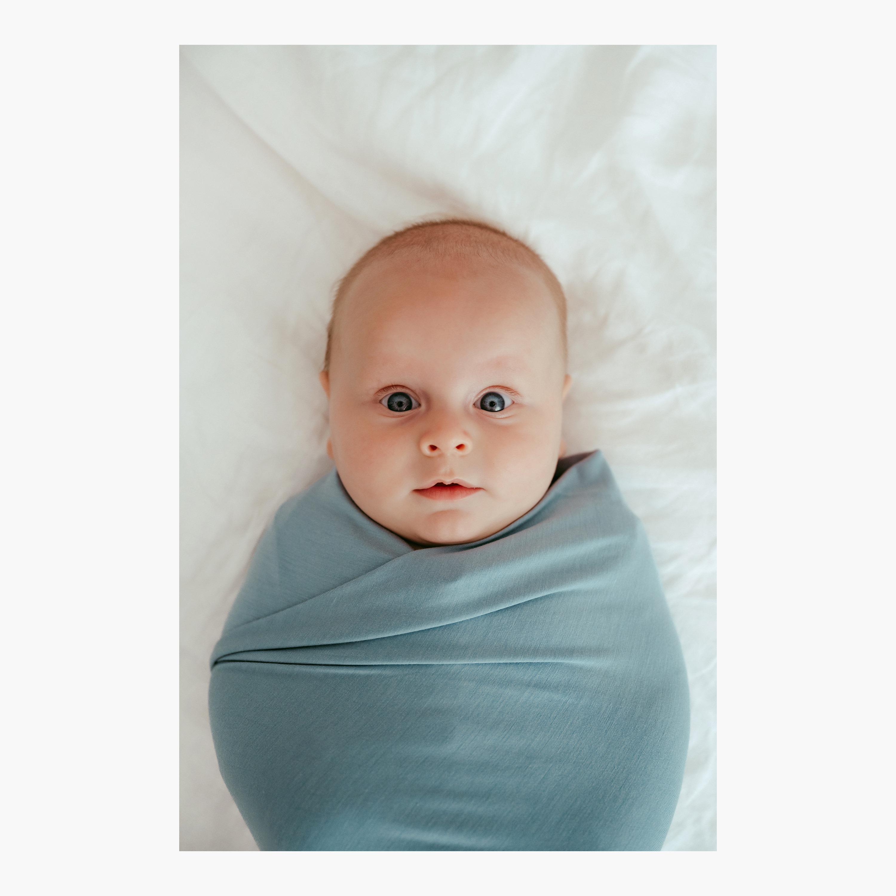 Anvi Baby Couture Swaddle, Sleep Suit & Beanie Set - Celestial Blue - 0-3 Months-baby-nursery-blanketsandswaddles-blanketsandquilts-image-4