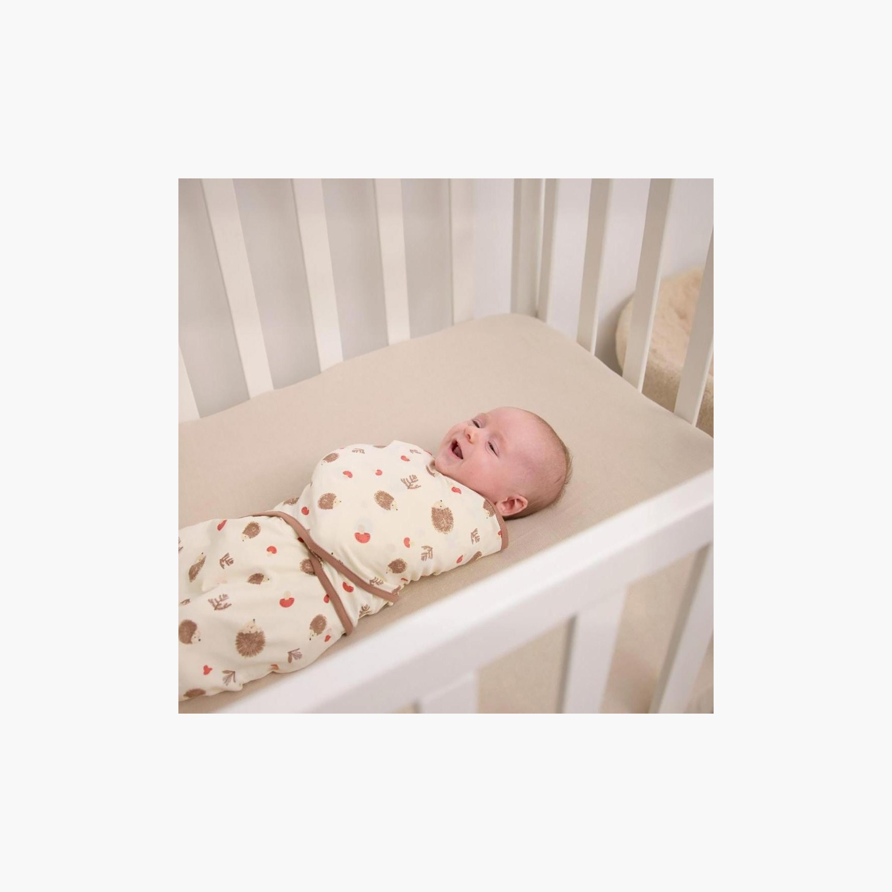 ClevaMama Adjustable ClevaSleep Swaddle - Hedgehog - 0-3 Months-baby-nursery-blanketsandswaddles-swaddlesandsleepingbags-image-4