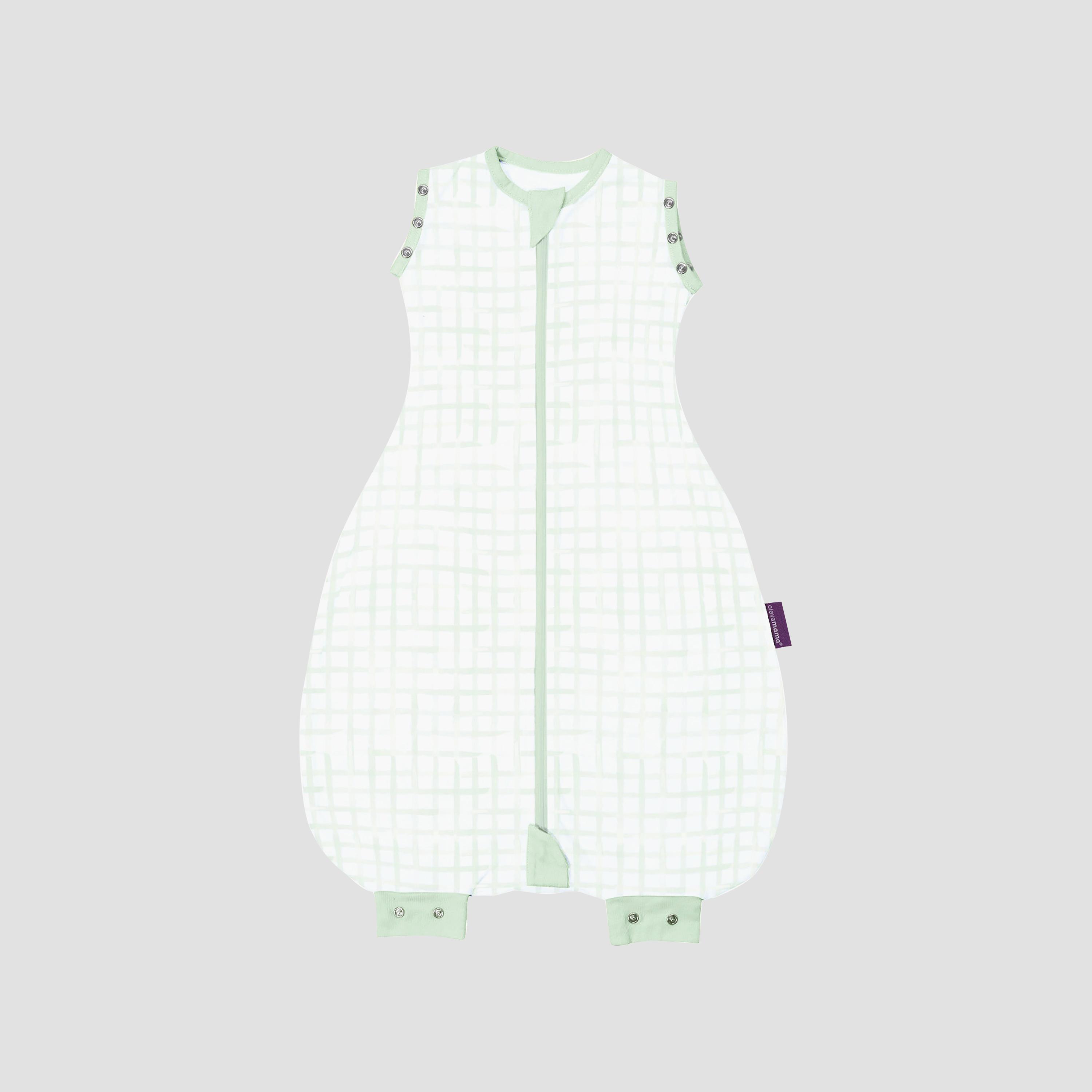 Clevamama 0.2 Tog Adjustable ClevaSleep DreamSuit - Gingham - 0-9 Months-baby-nursery-blanketsandswaddles-swaddlesandsleepingbags-image-1
