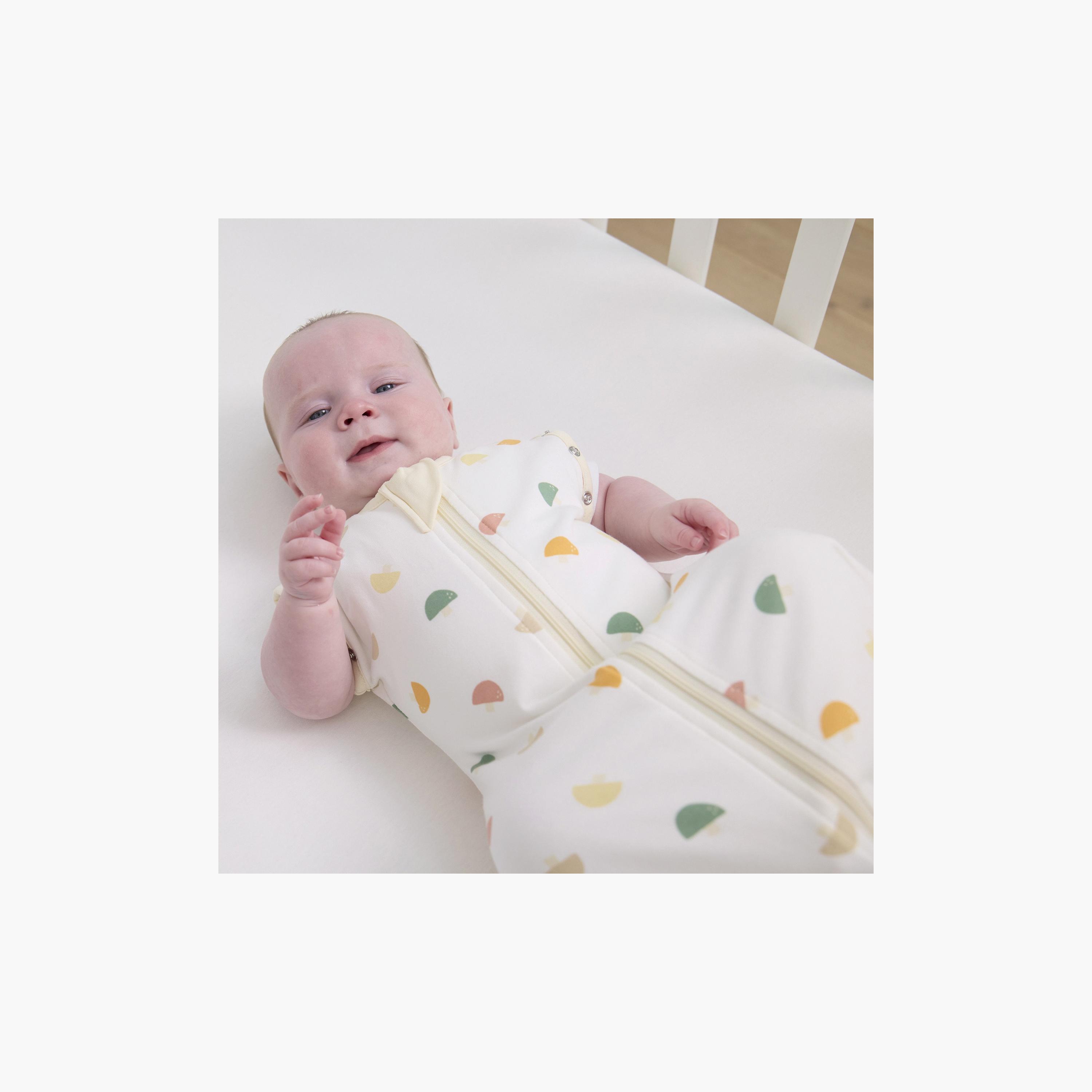 Clevamama 1.0 Tog Adjustable ClevaSleep DreamSuit - Mushroom - 0-9 Months-baby-nursery-blanketsandswaddles-swaddlesandsleepingbags-image-4