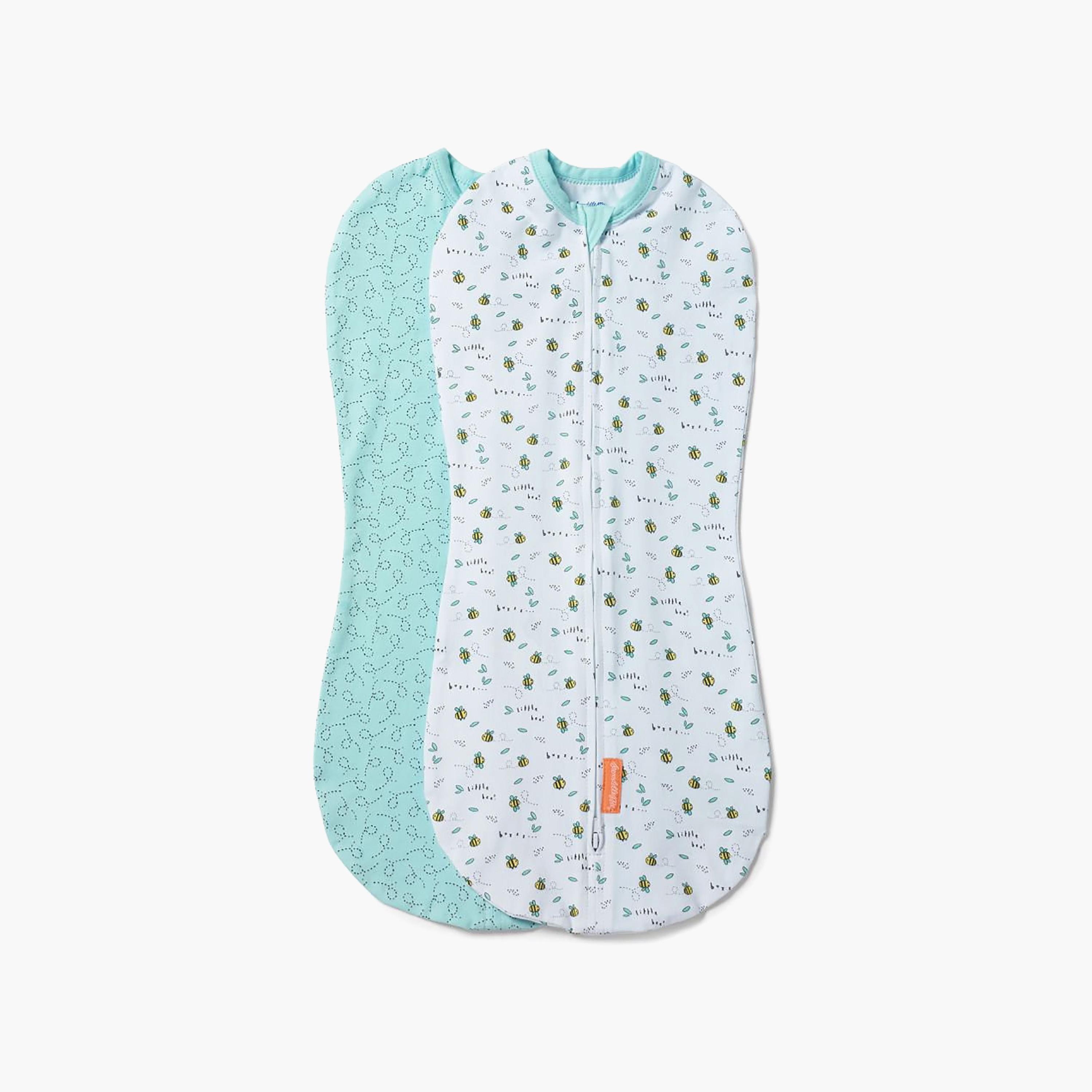 Ingenuity 2-Piece 1.0 TOG SwaddleMe Pod Swaddle - Little Bees - 0-2 Months-baby-nursery-blanketsandswaddles-swaddlesandsleepingbags-image-1