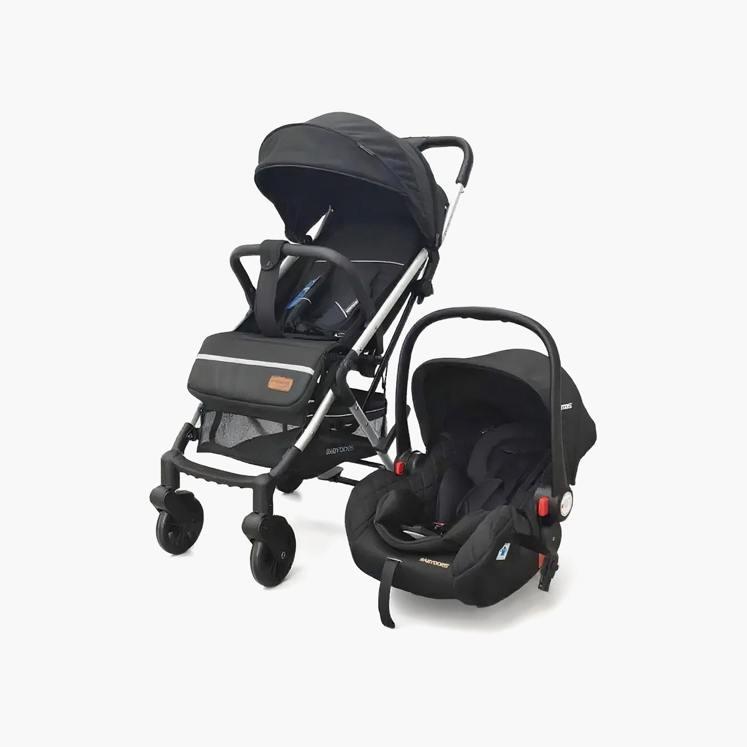 نظام سفر إكسايتز المدمج من بيبي دوز - من 0 إلى 4 سنوات - أسود-baby-gear-strollersandprams-travelsystems-image-1