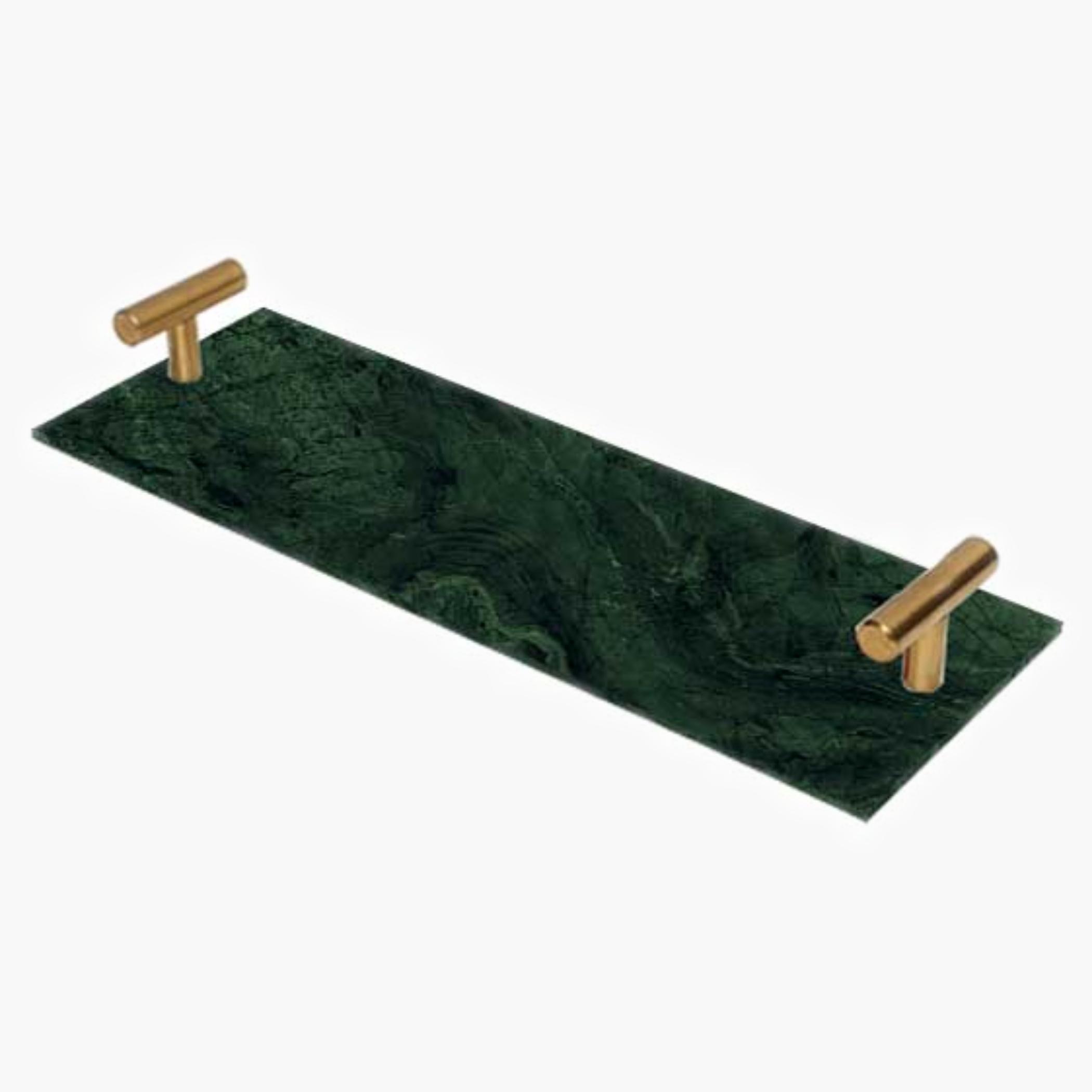 Decorative Acrylic Serving Tray with Gold Metal Handles and Marble Design 10×30 cm-household-dining-serveware-servingtrays-image-5