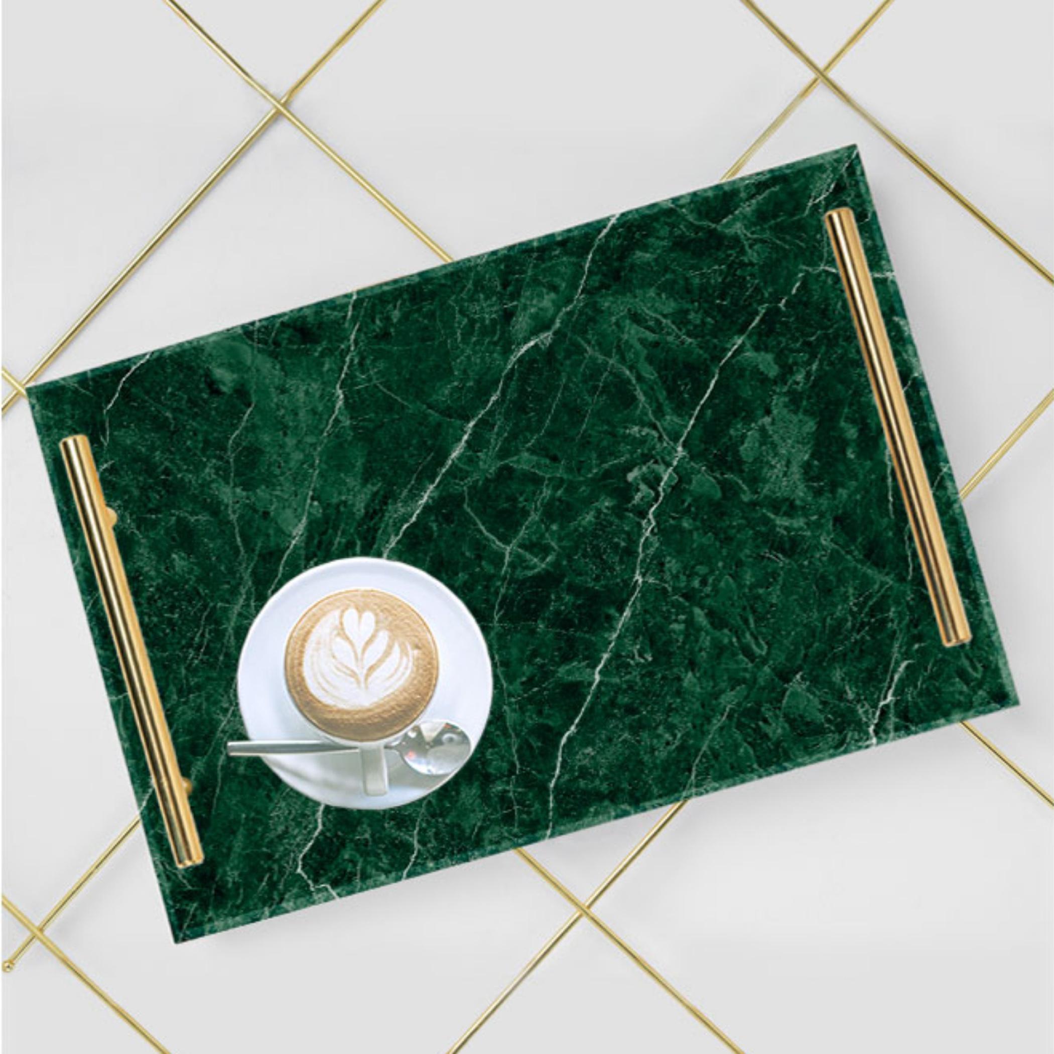 Decorative Acrylic Serving Tray with Gold Metal Handles and Marble Design 20×30 cm-household-dining-serveware-servingtrays-image-6