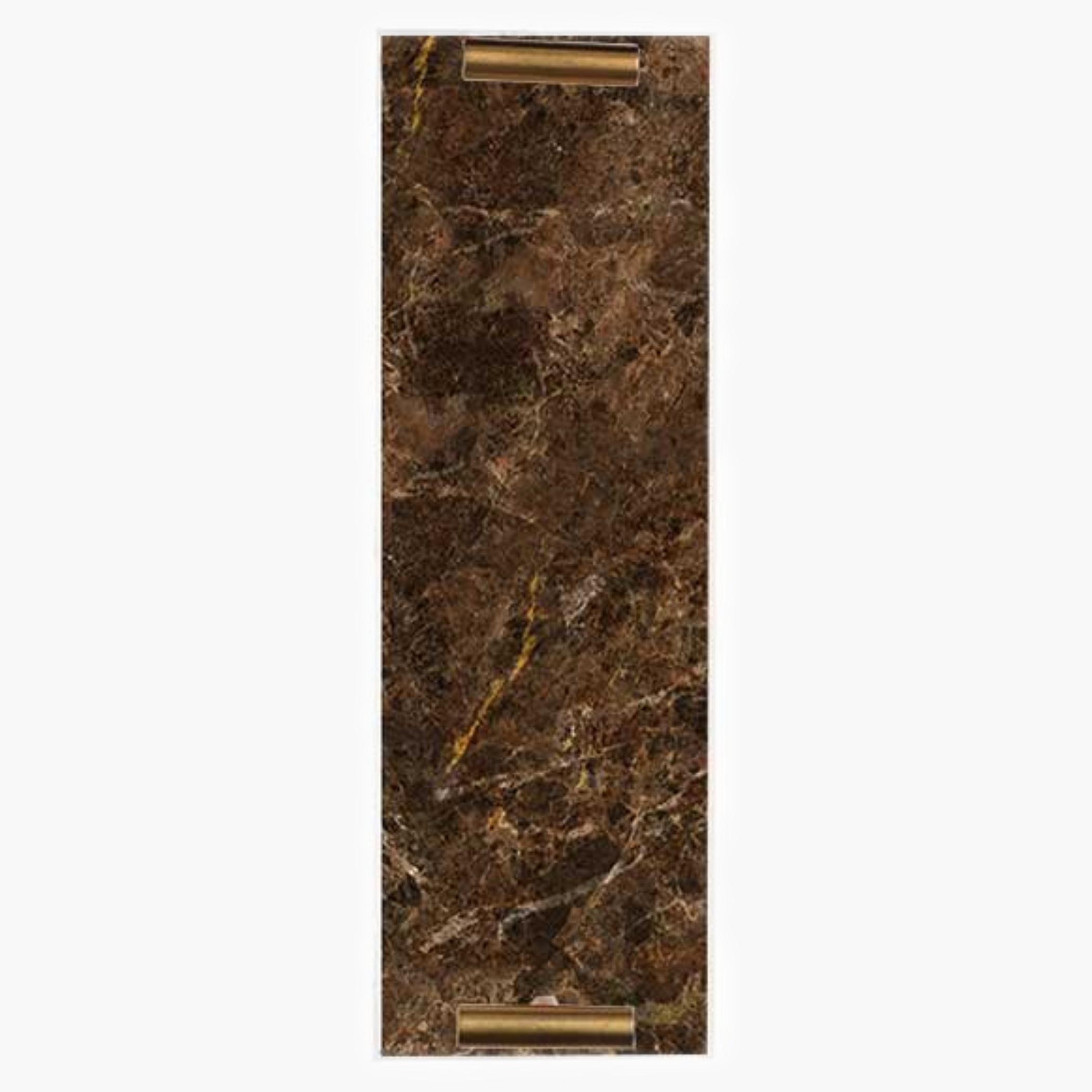 Decorative Acrylic Serving Tray with Gold Metal Handles and Marble Design 10×30 cm-household-dining-serveware-servingtrays-image-5