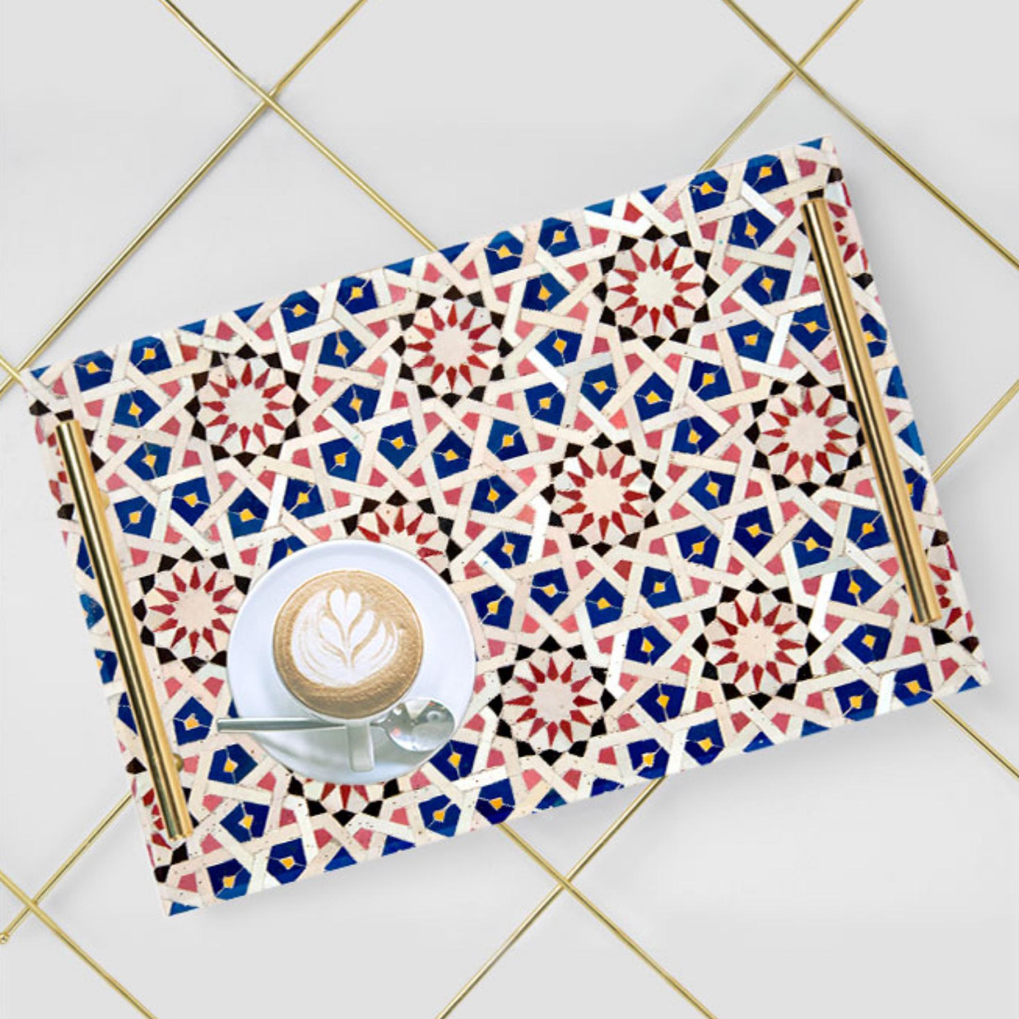 Decorative Acrylic Serving Tray with Gold Metal Handles and Marble Design 24×34 cm-household-dining-serveware-servingtrays-image-6
