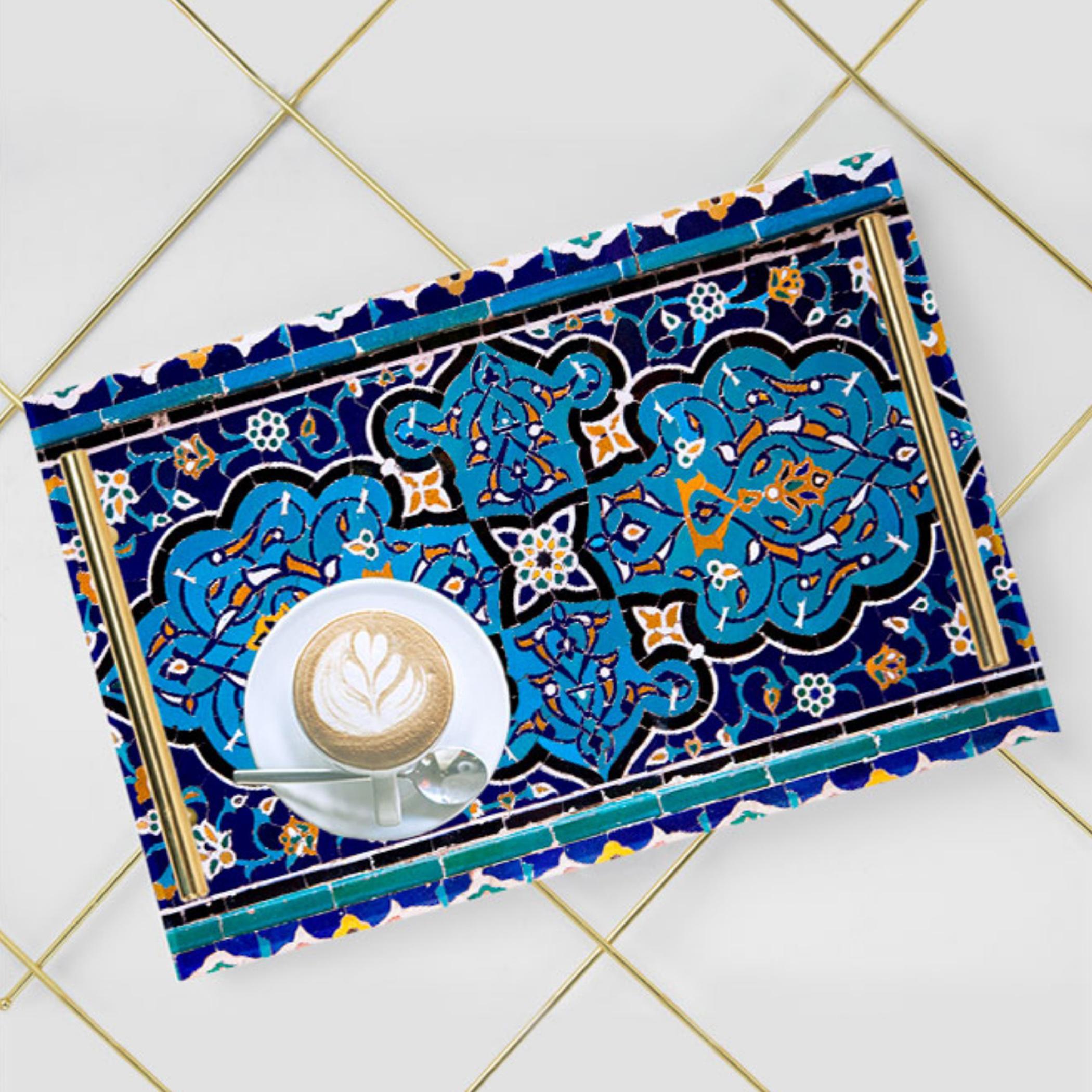 Decorative Acrylic Serving Tray with Gold Metal Handles and Marble Design 20×30 cm-household-dining-serveware-servingtrays-image-6