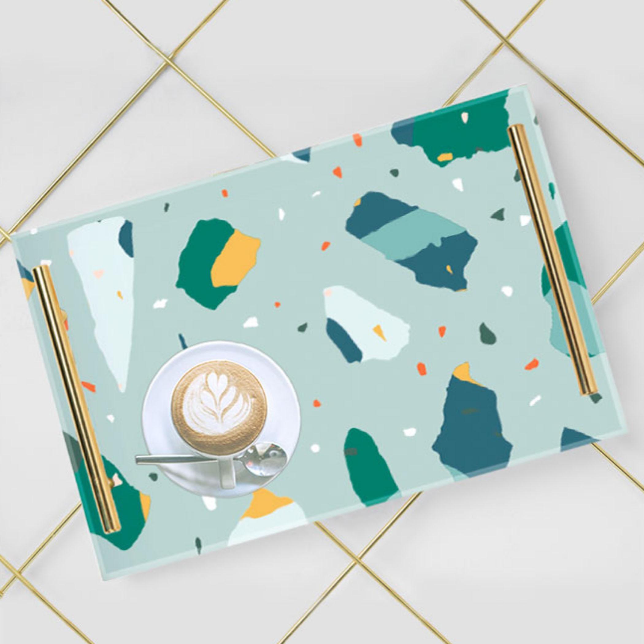 Decorative Acrylic Serving Tray with Gold Metal Handles and Marble Design 24×34 cm-household-dining-serveware-servingtrays-image-4