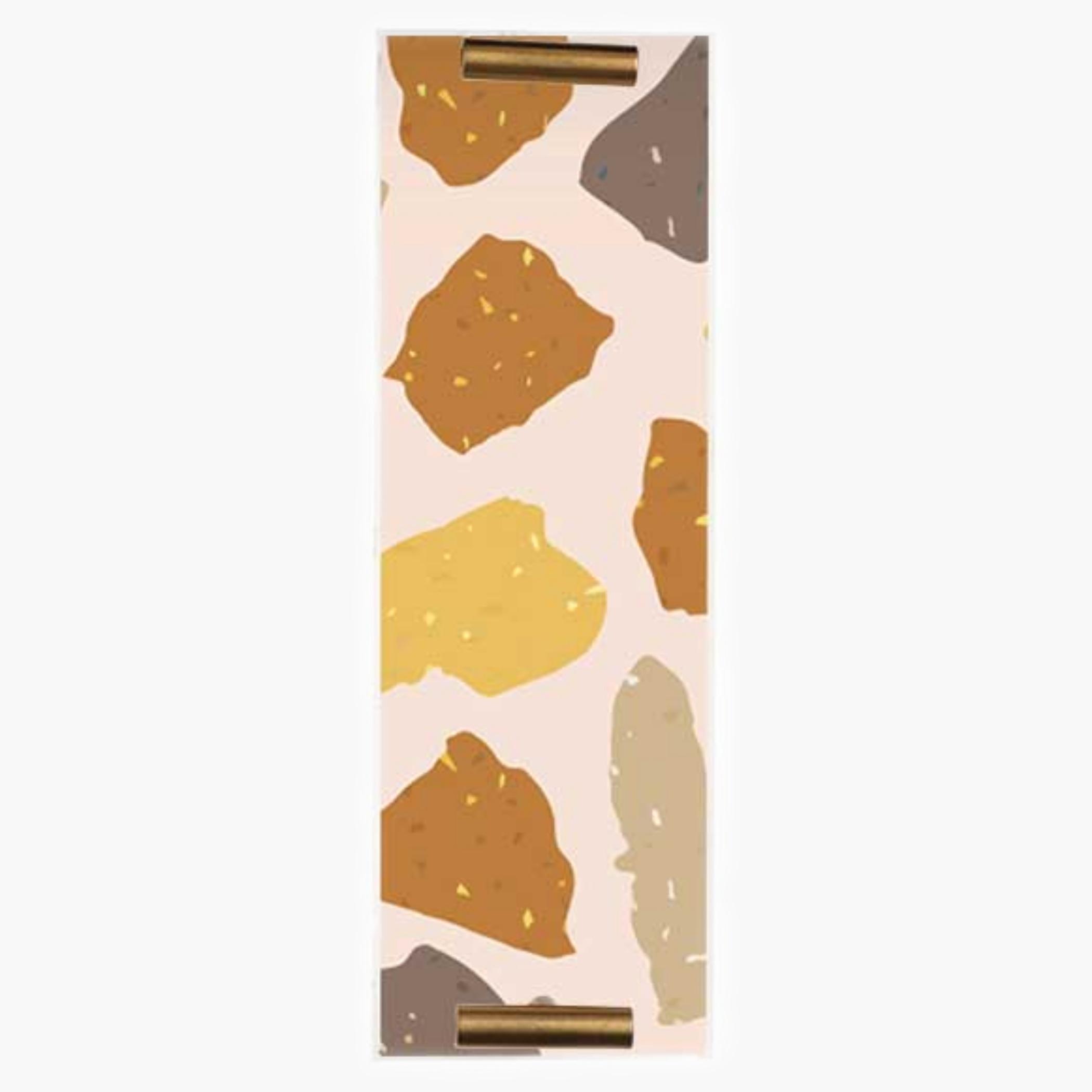 Decorative Acrylic Serving Tray with Gold Metal Handles and Marble Design 10×30 cm-household-dining-serveware-servingtrays-image-3