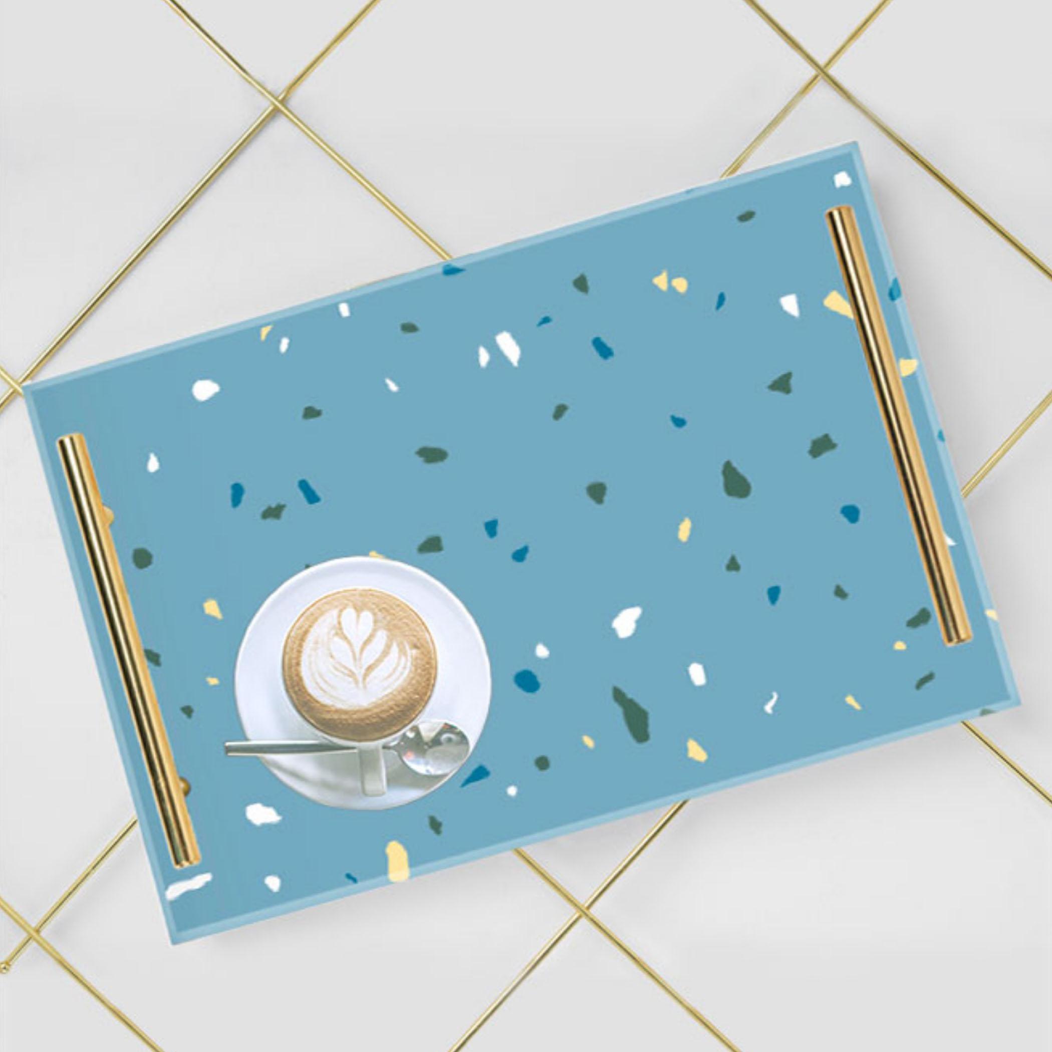 Decorative Acrylic Serving Tray with Gold Metal Handles and Marble Design 20×30 cm-household-dining-serveware-servingtrays-image-3