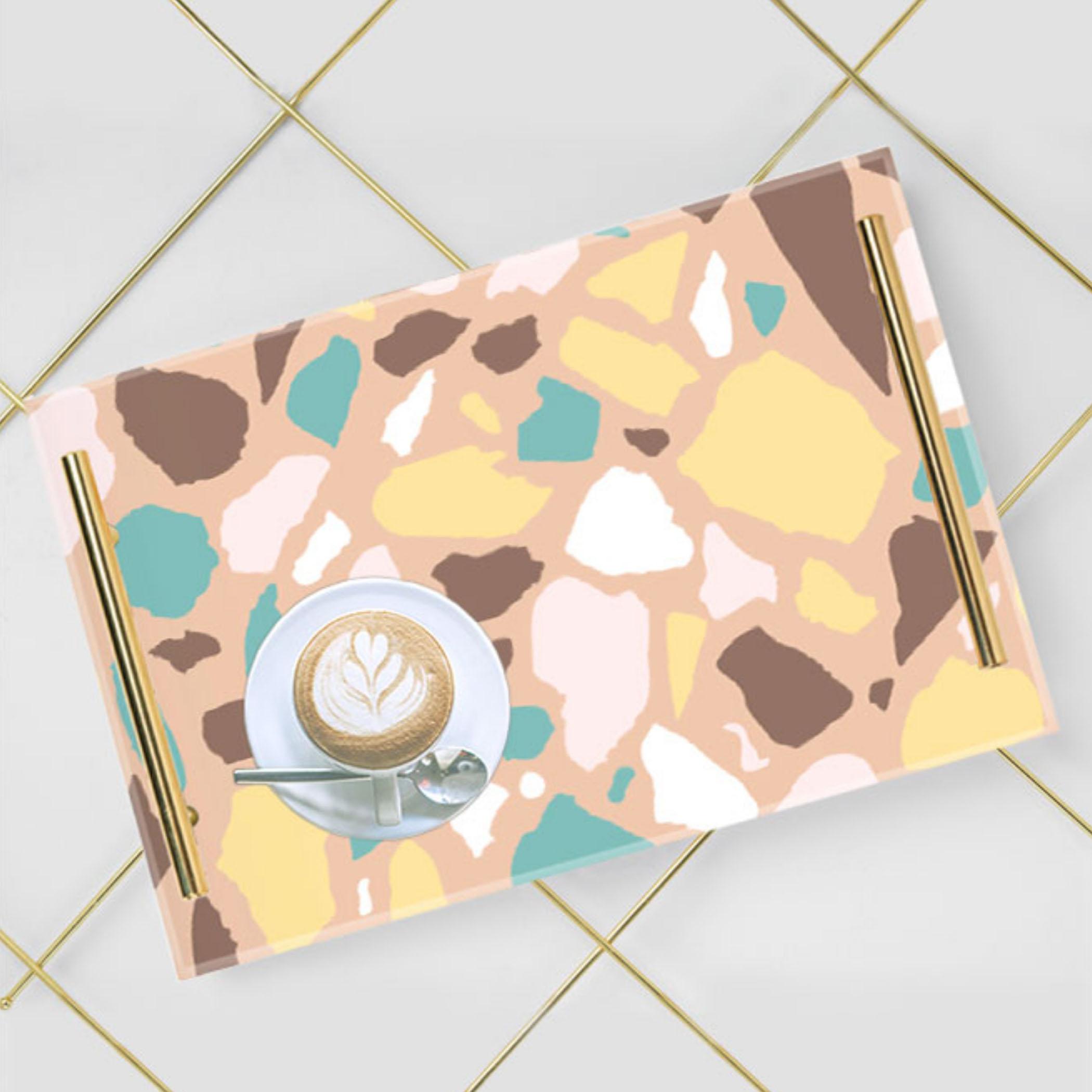 Decorative Acrylic Serving Tray with Gold Metal Handles and Marble Design 24×34 cm-household-dining-serveware-servingtrays-image-4